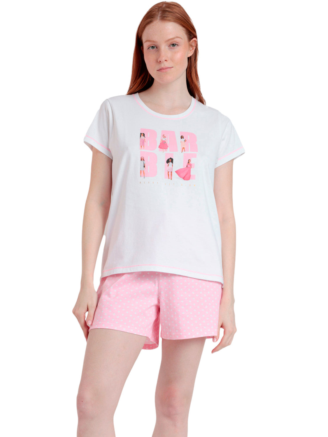 Pyjama short t-shirt She Just Shines Barbie Admas