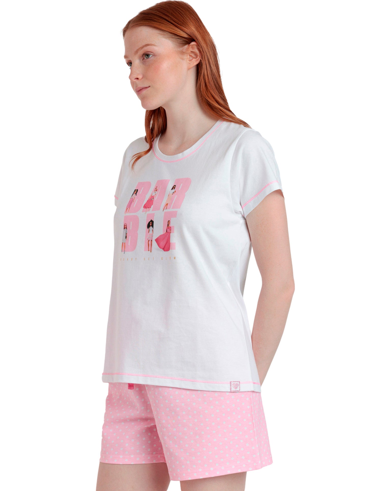 Pyjama short t-shirt She Just Shines Barbie Admas