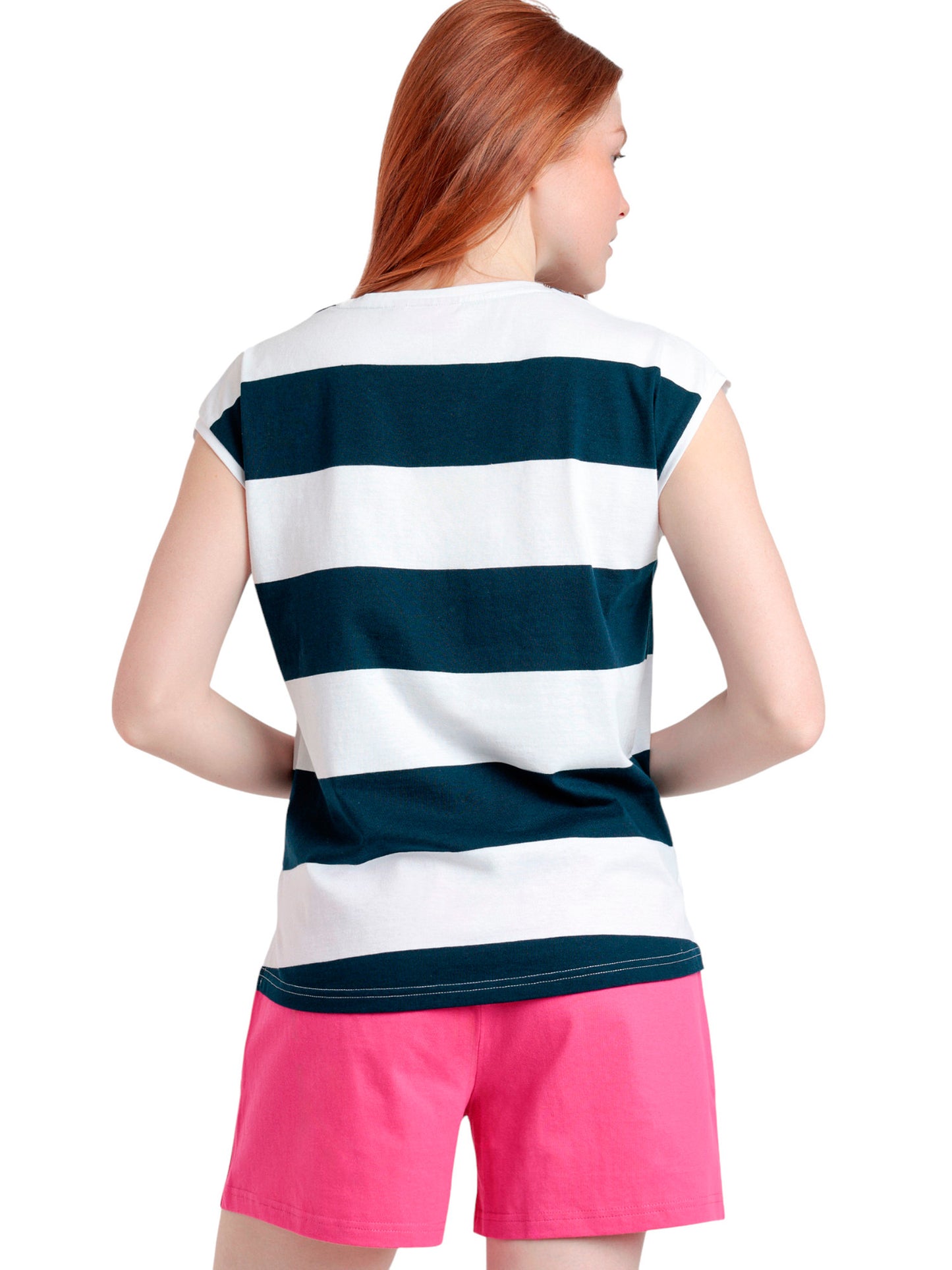 Pyjama short t-shirt Barbie Stripes Admas