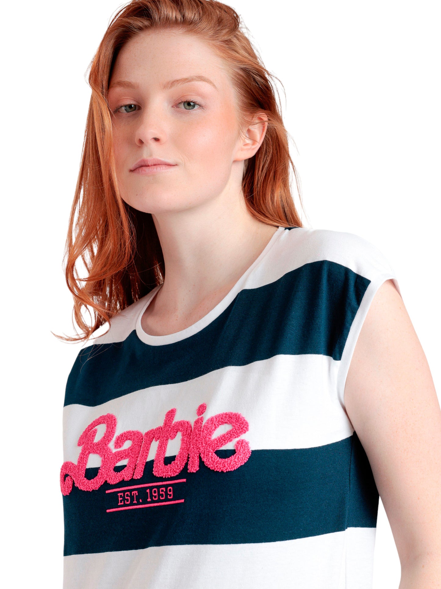 Pyjama short t-shirt Barbie Stripes Admas
