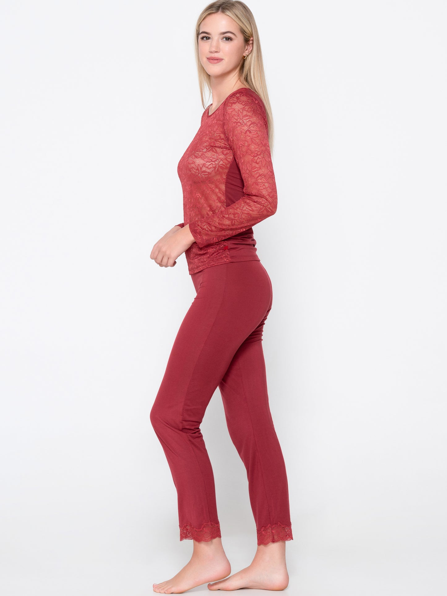 Caraco t-shirt dentelle MICRO TOUCH LACE Luna Splendida