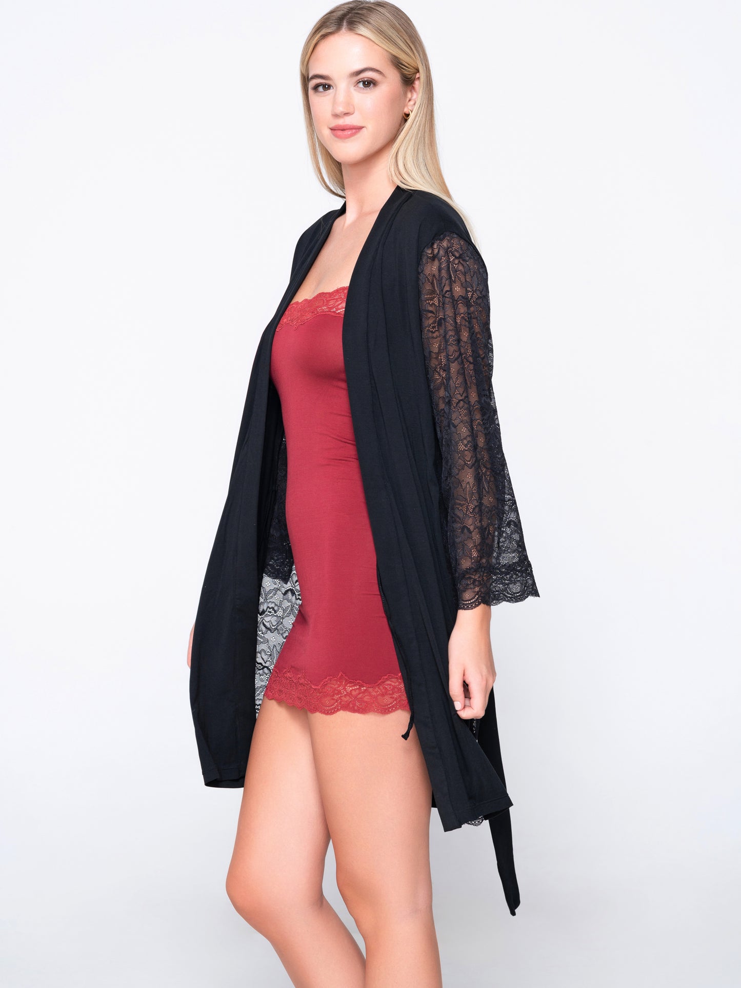 Kimono dentelle manches longues MICRO TOUCH LACE Luna Splendida