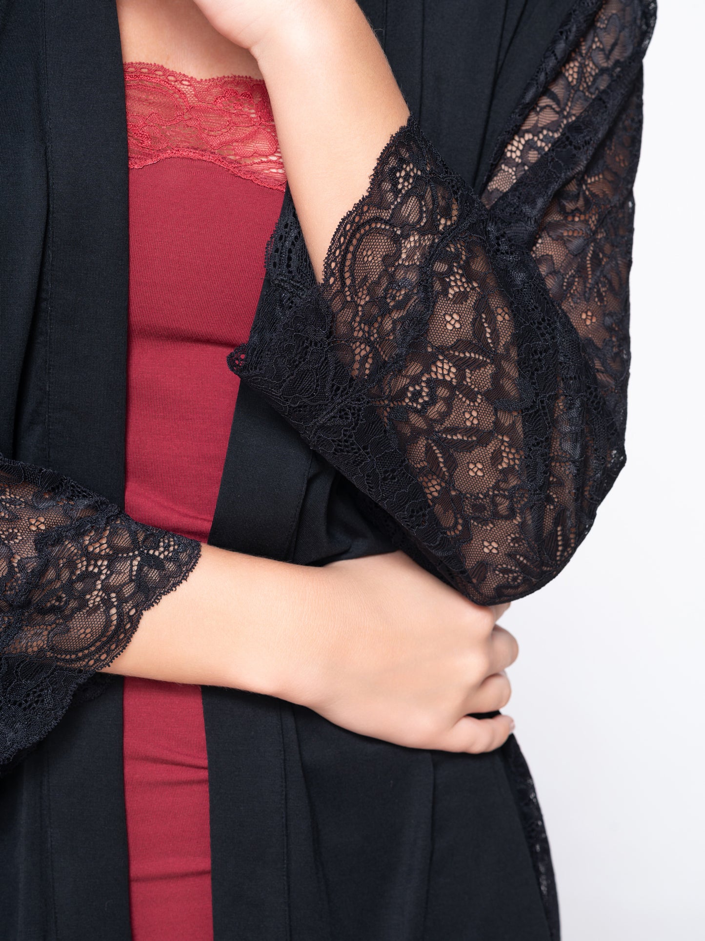 Kimono dentelle manches longues MICRO TOUCH LACE Luna Splendida