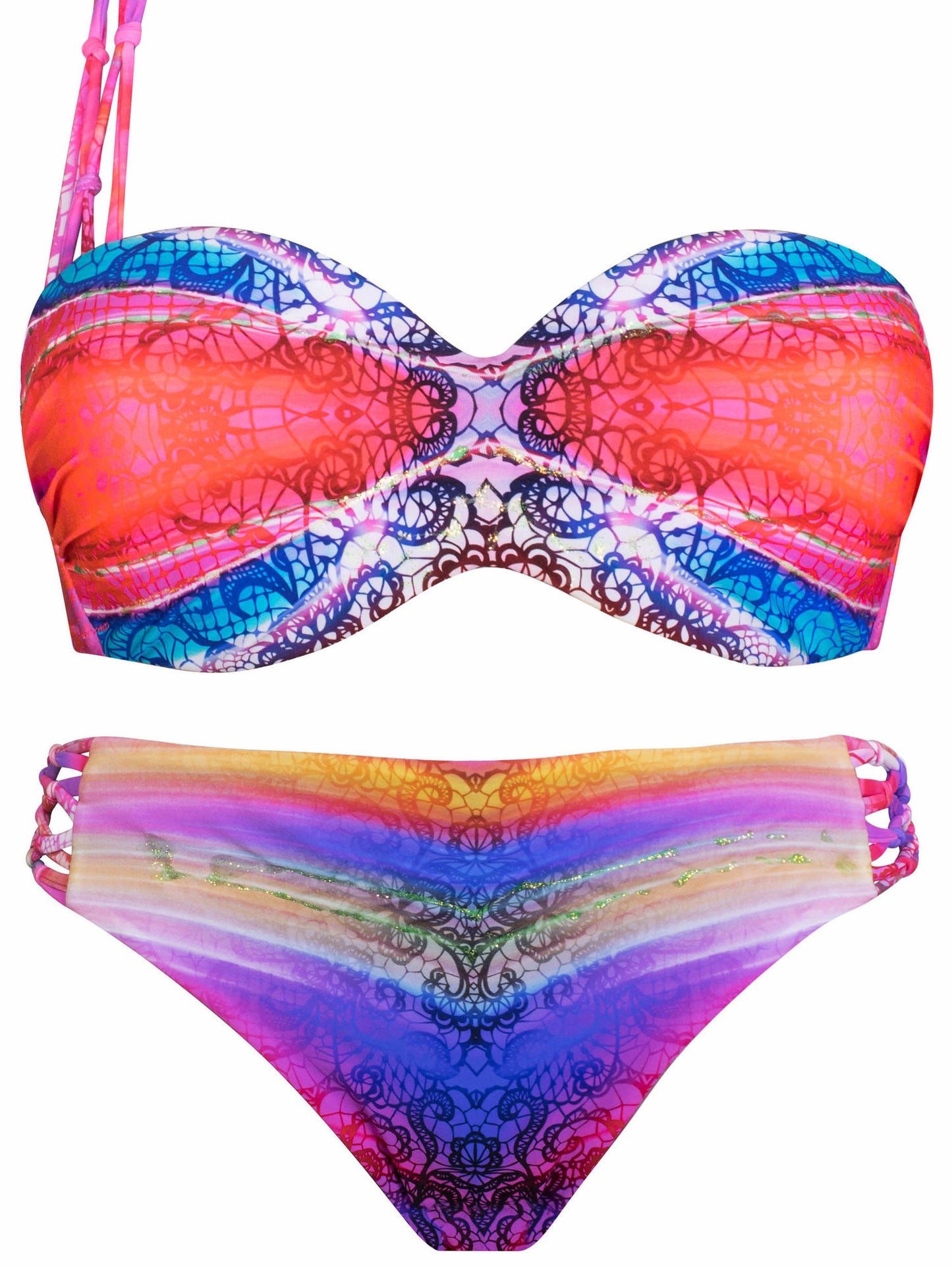 Ensemble 2 pièces préformé 1 bretelle Rainbow Luna