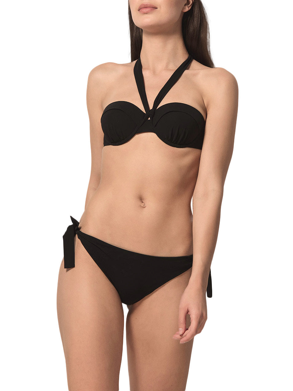 Bas maillot de bain à nouettes Blue Sense Luna Splendida noir
