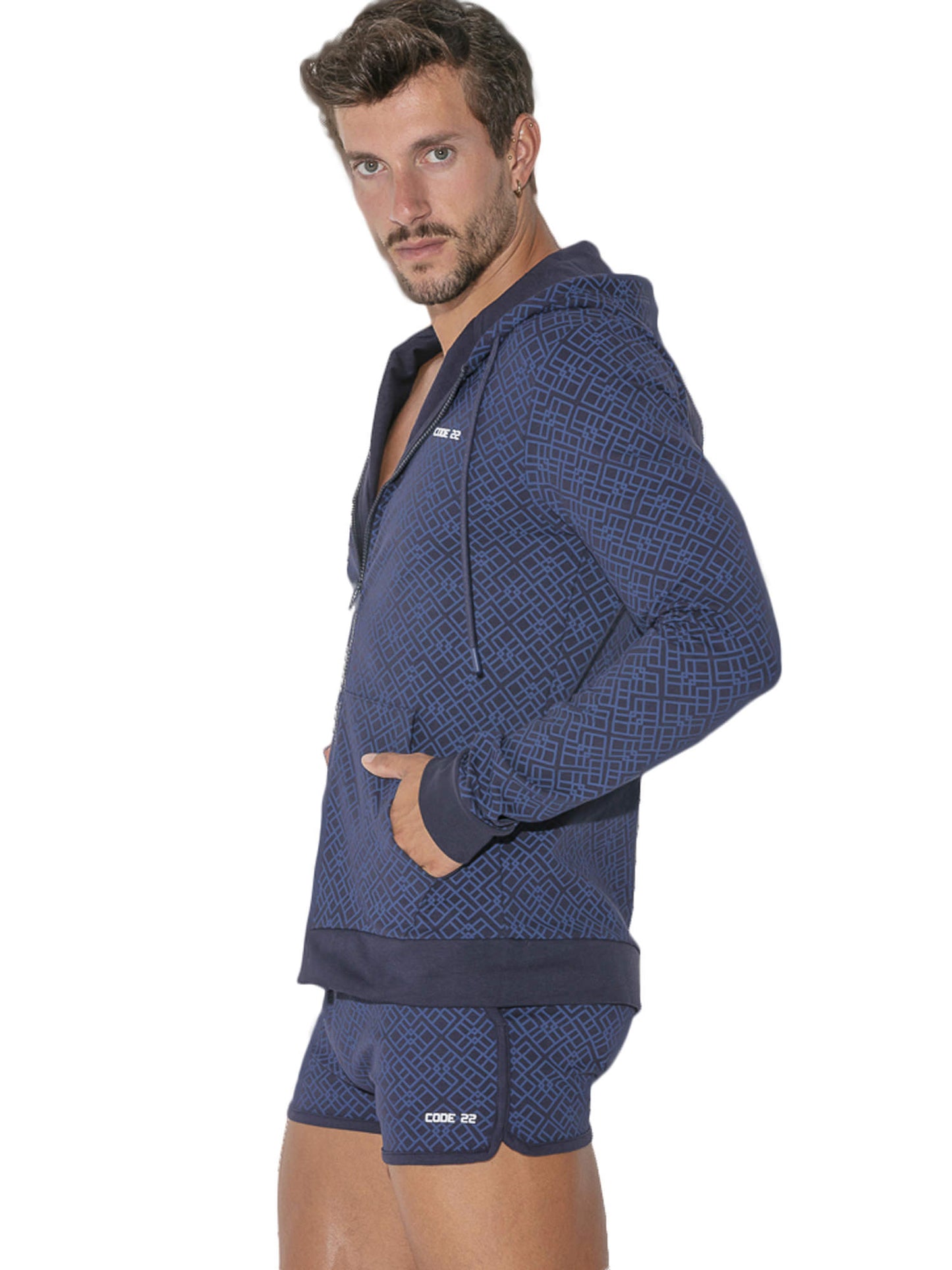 Veste de sport zippée à capuche Geo Code22