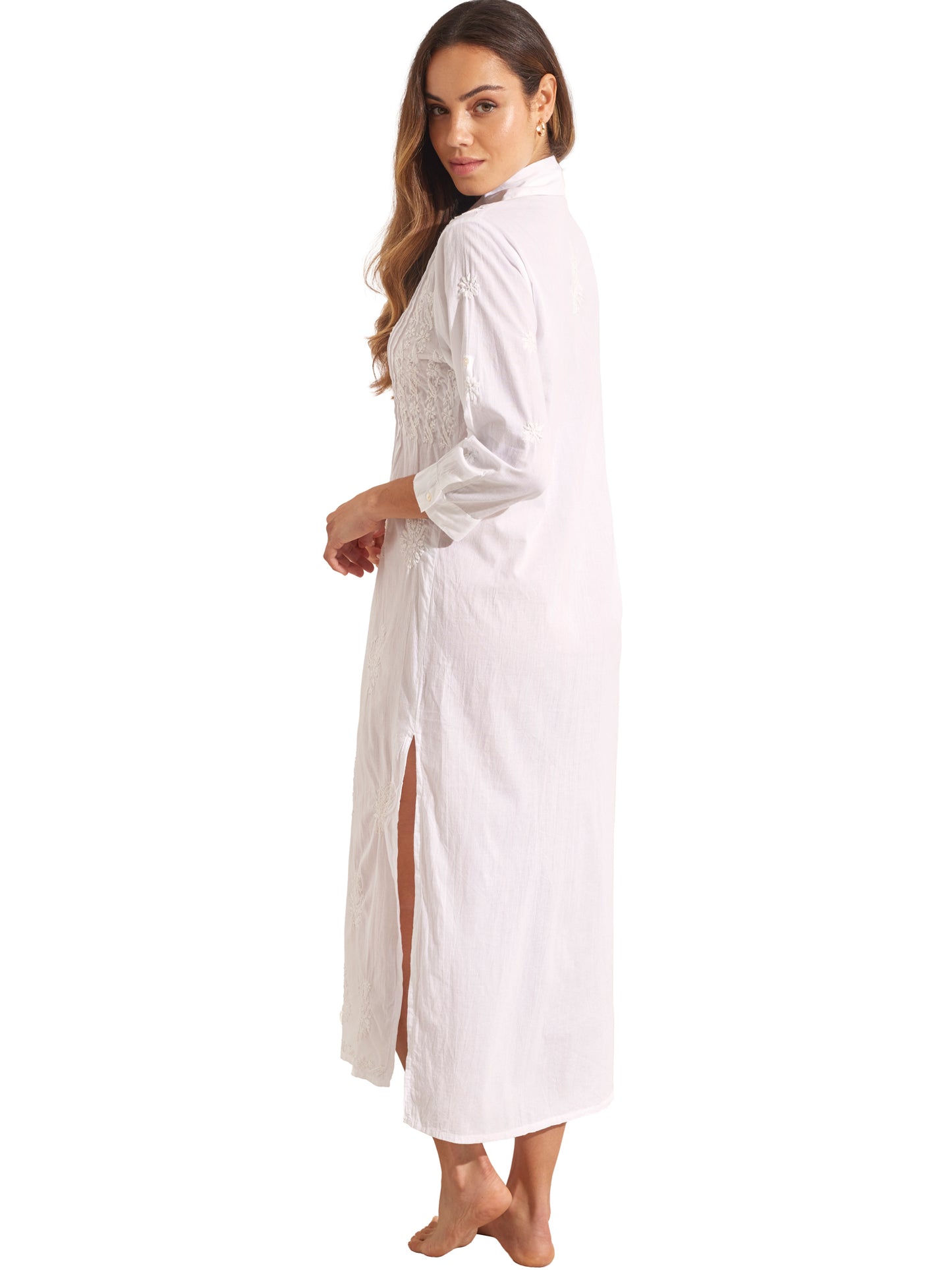 Robe longue de plage manches trois-quarts Complementos Selmark Mare