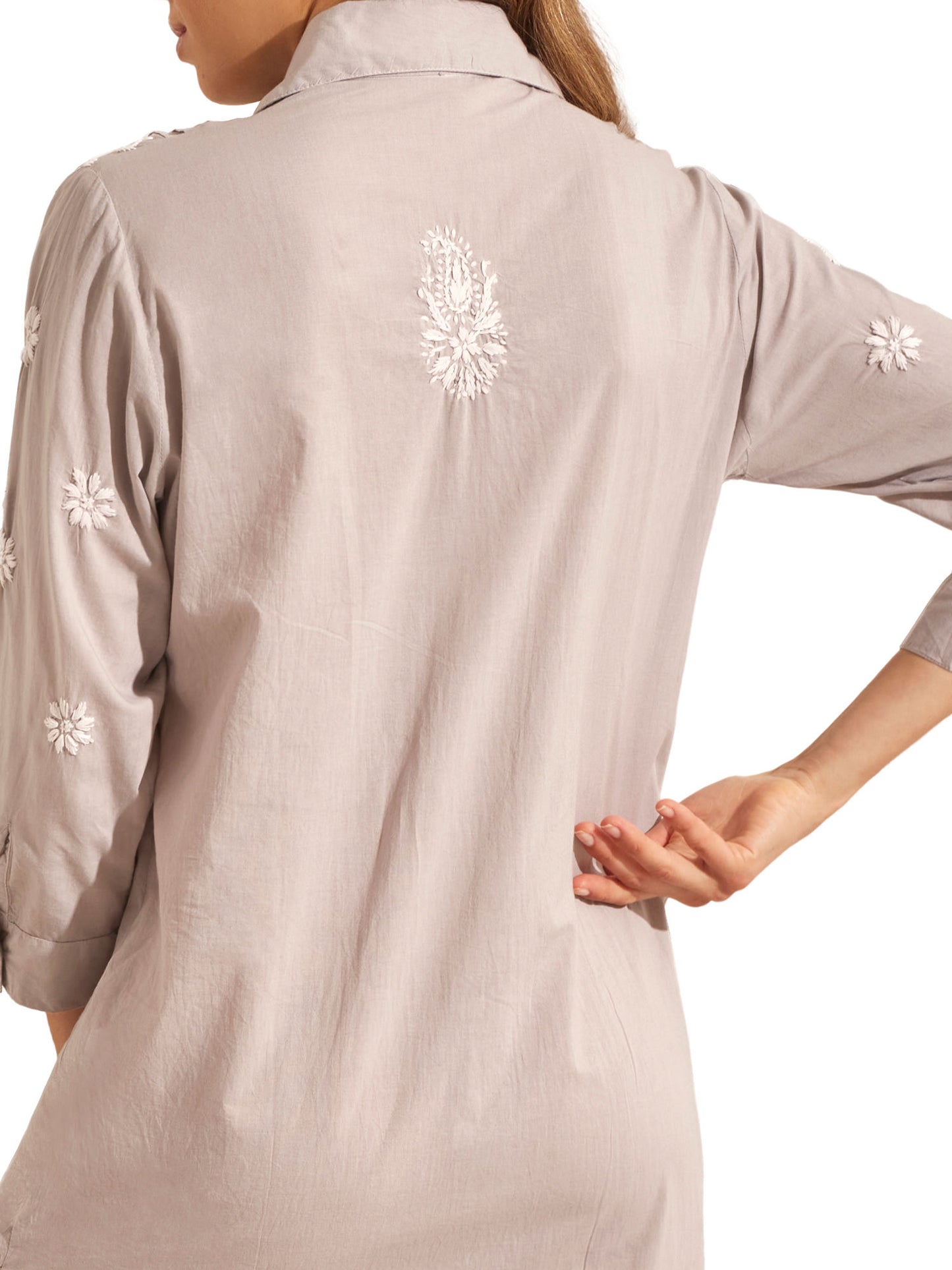 Robe longue de plage manches trois-quarts Complementos Selmark Mare