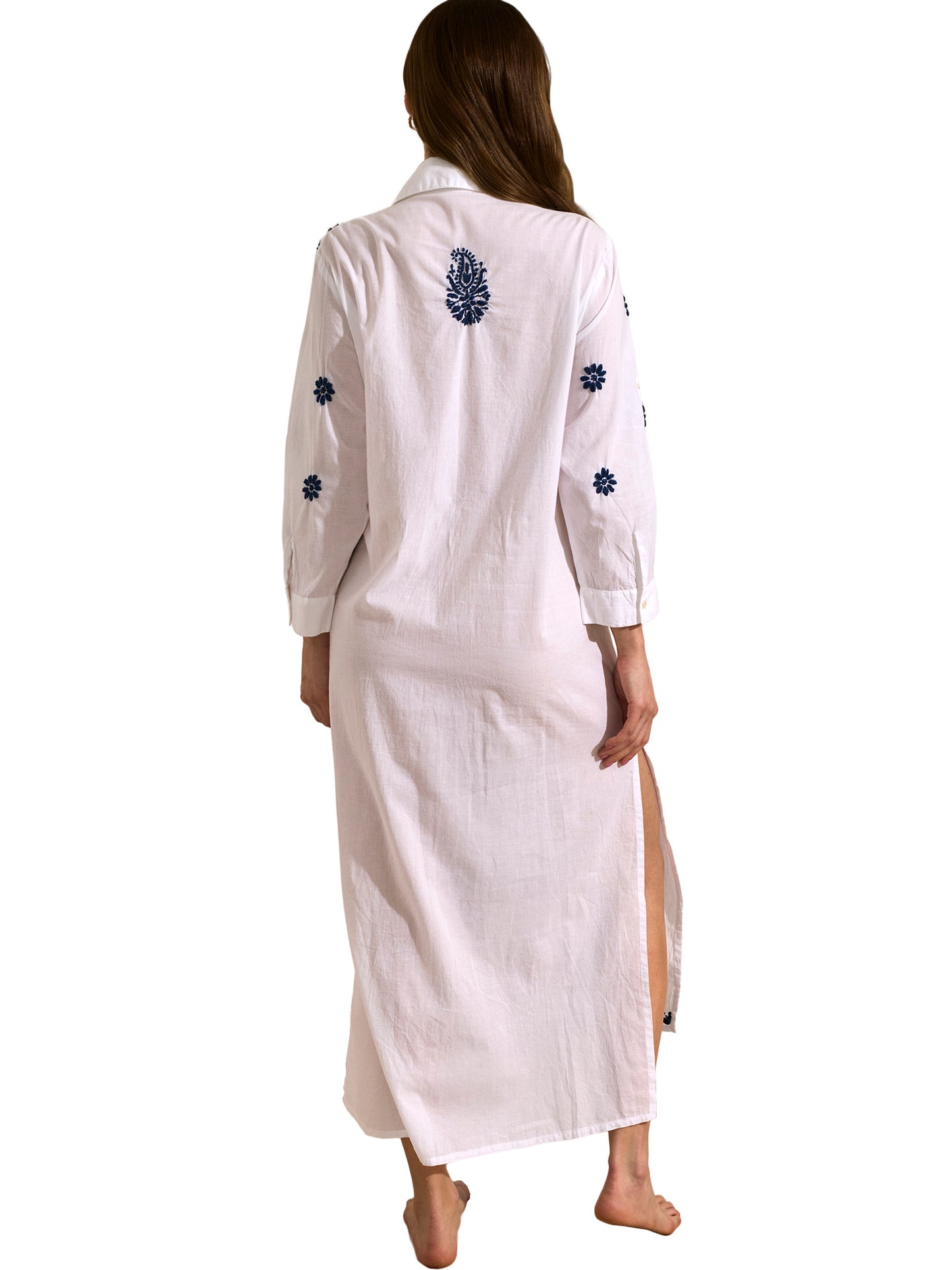 Robe longue de plage manches trois-quarts Complementos Selmark Mare