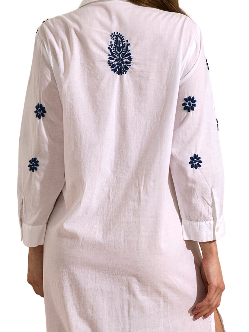 Robe longue de plage manches trois-quarts Complementos Selmark Mare