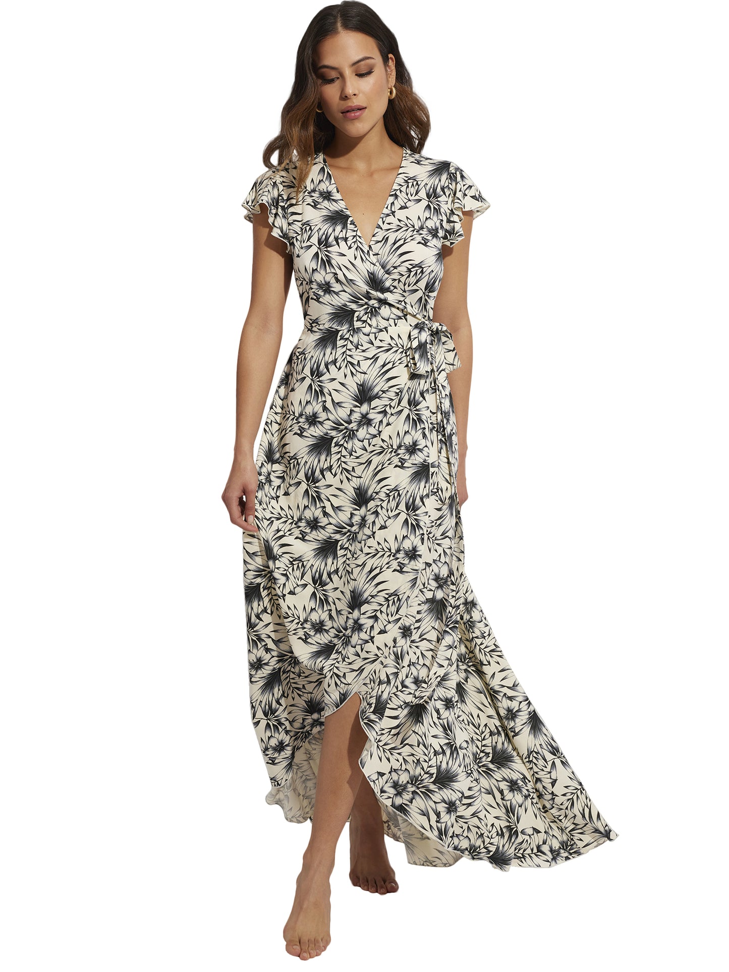 Robe longue estivale manches courtes Honolulu Selmark Mare