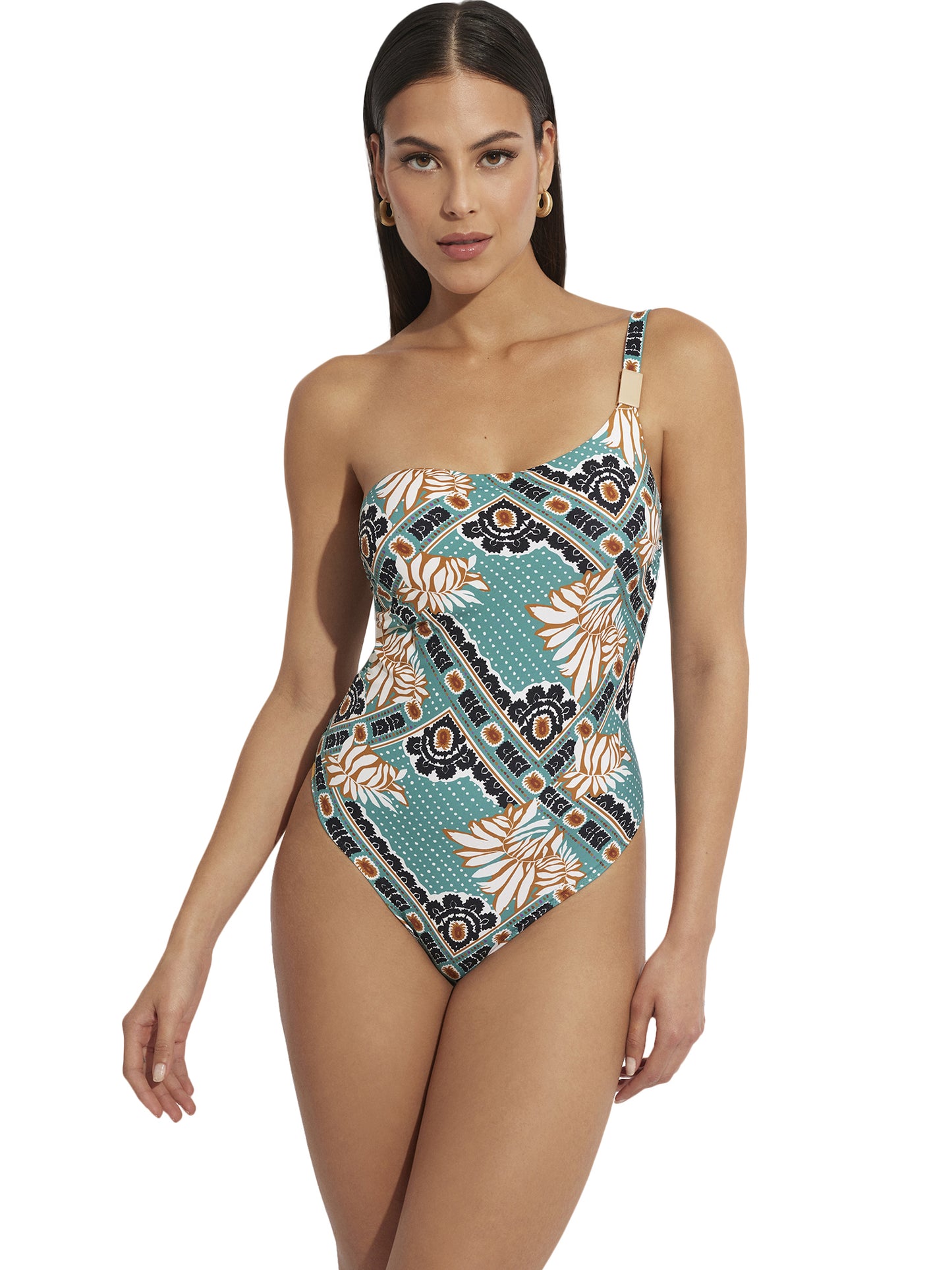 Maillot de bain une pièce armaturé asymétrique Bari Selmark Mare