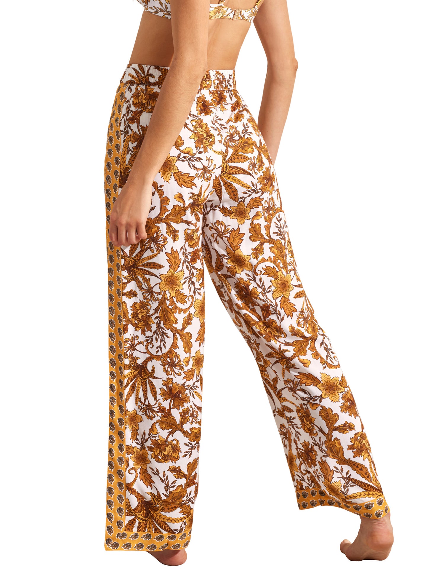 Pantalon de plage palazzo fendu ACANTHUS Selmark Mare