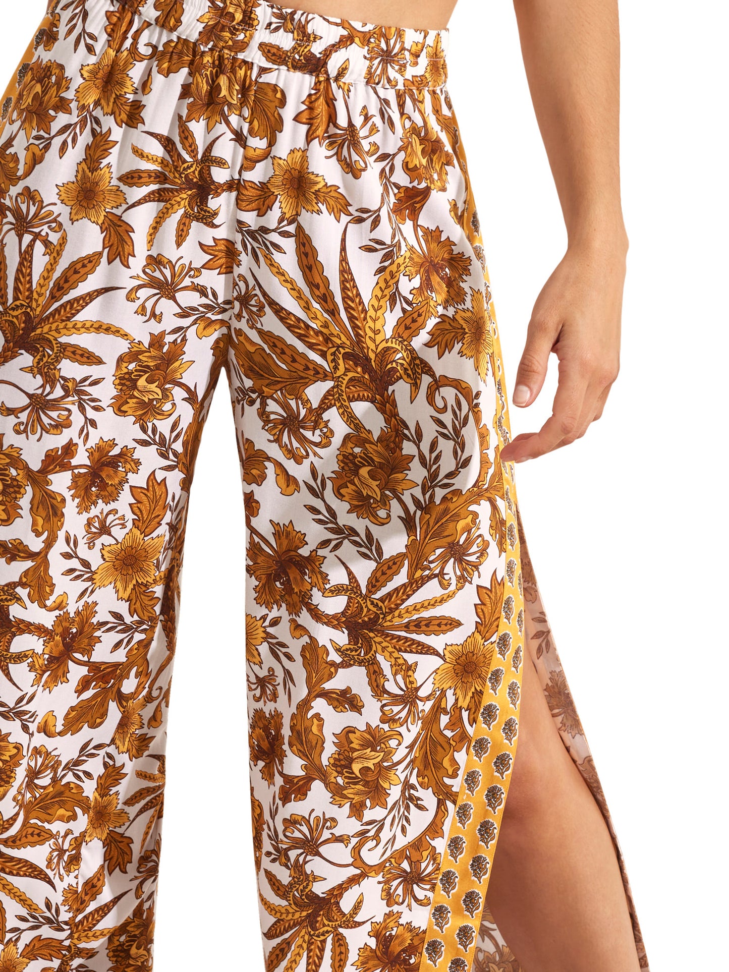 Pantalon de plage palazzo fendu ACANTHUS Selmark Mare