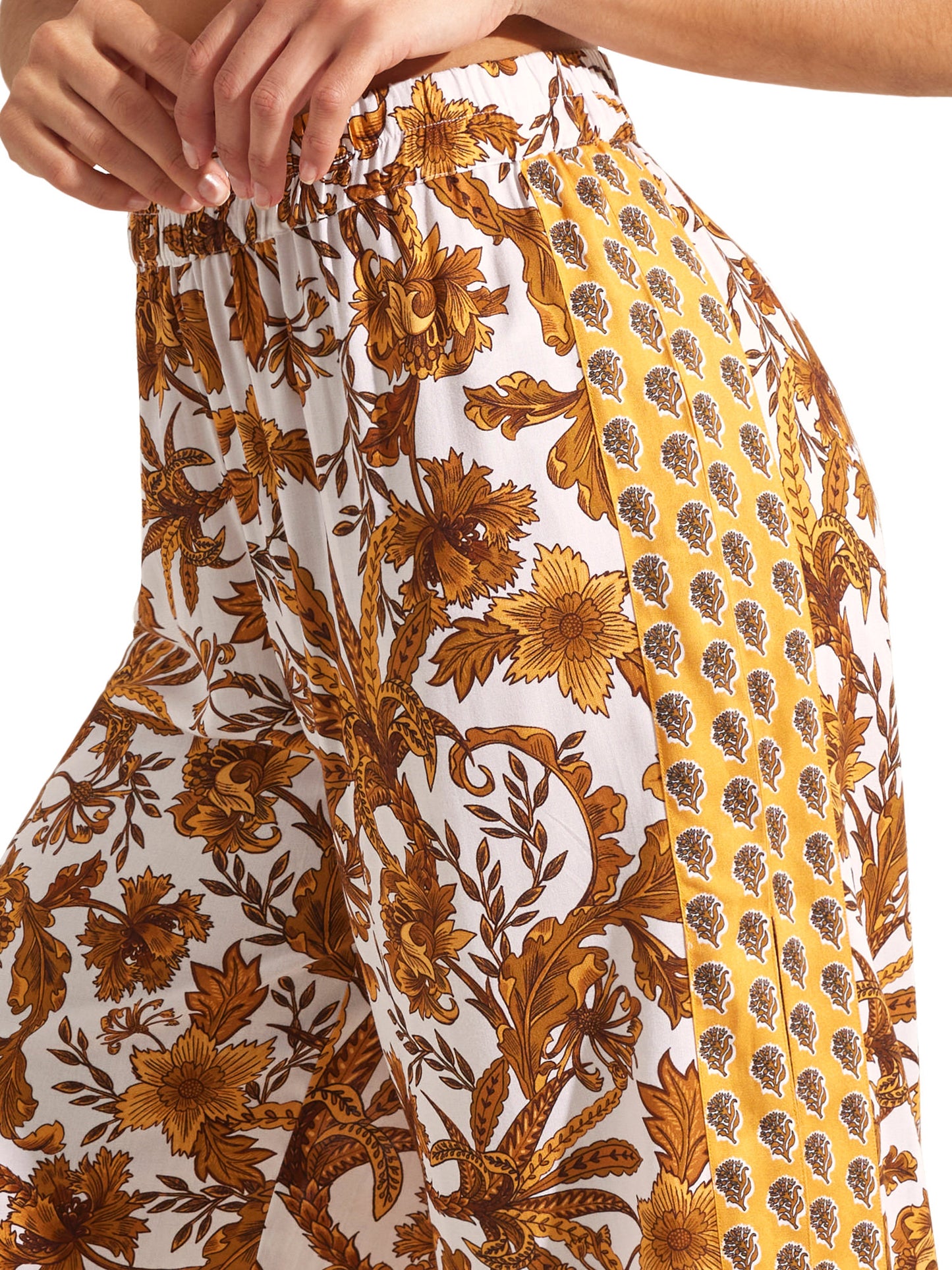 Pantalon de plage palazzo fendu ACANTHUS Selmark Mare