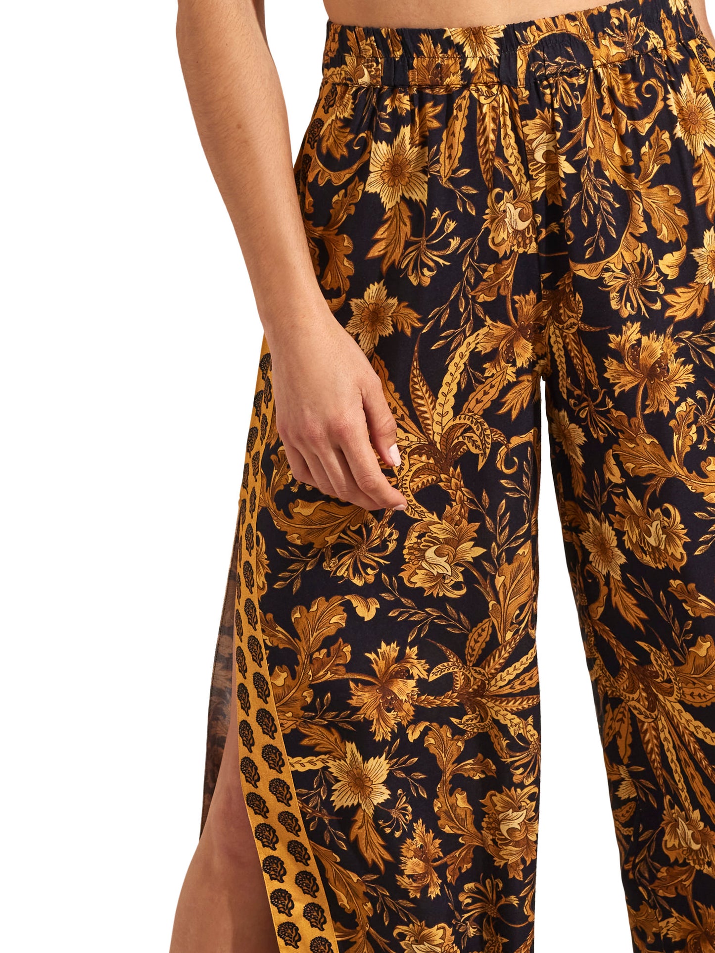 Pantalon de plage palazzo fendu ACANTHUS Selmark Mare