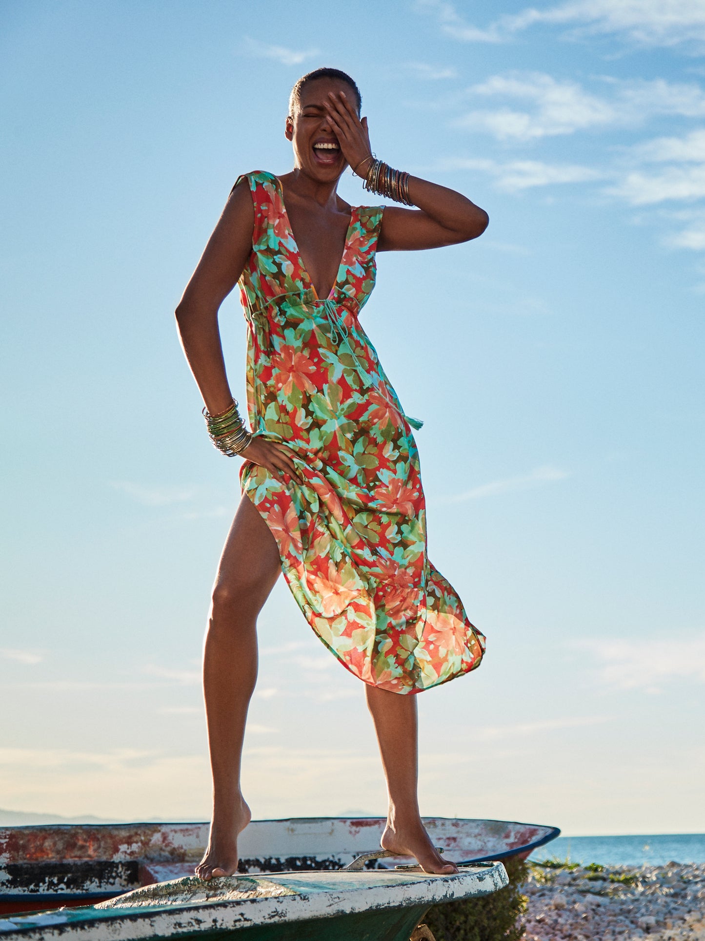 Robe longue estivale sans manches GIVERNY Selmark Mare