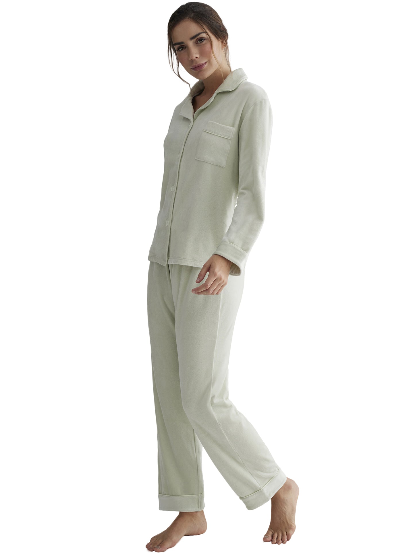 Tenue détente et intérieur pyjama pantalon chemise Polar Soft Selmark