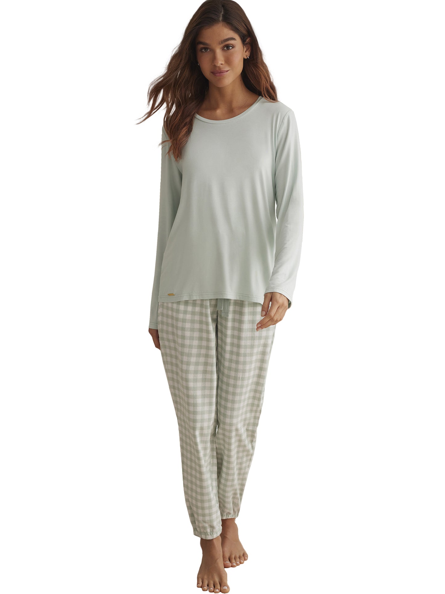 Pyjama pantalon top manches longues VICHYP91 Selmark