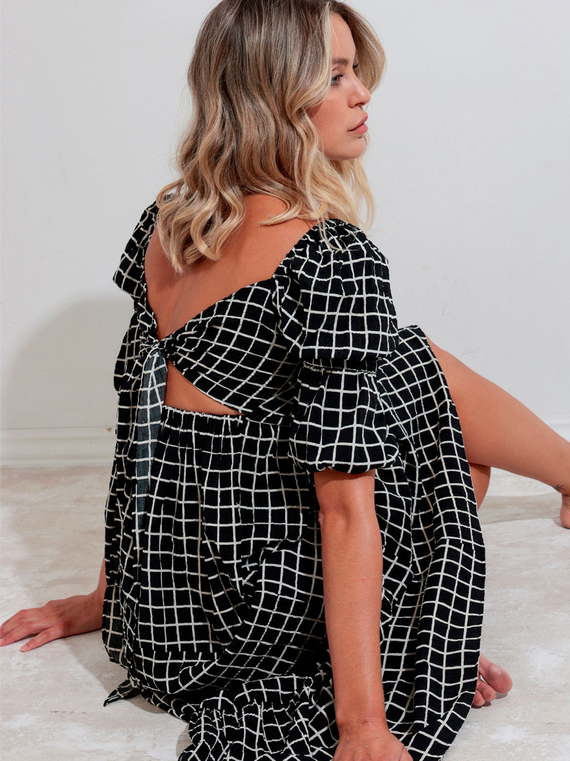 Robe longue estivale demi-manches col carré Dreams Admas