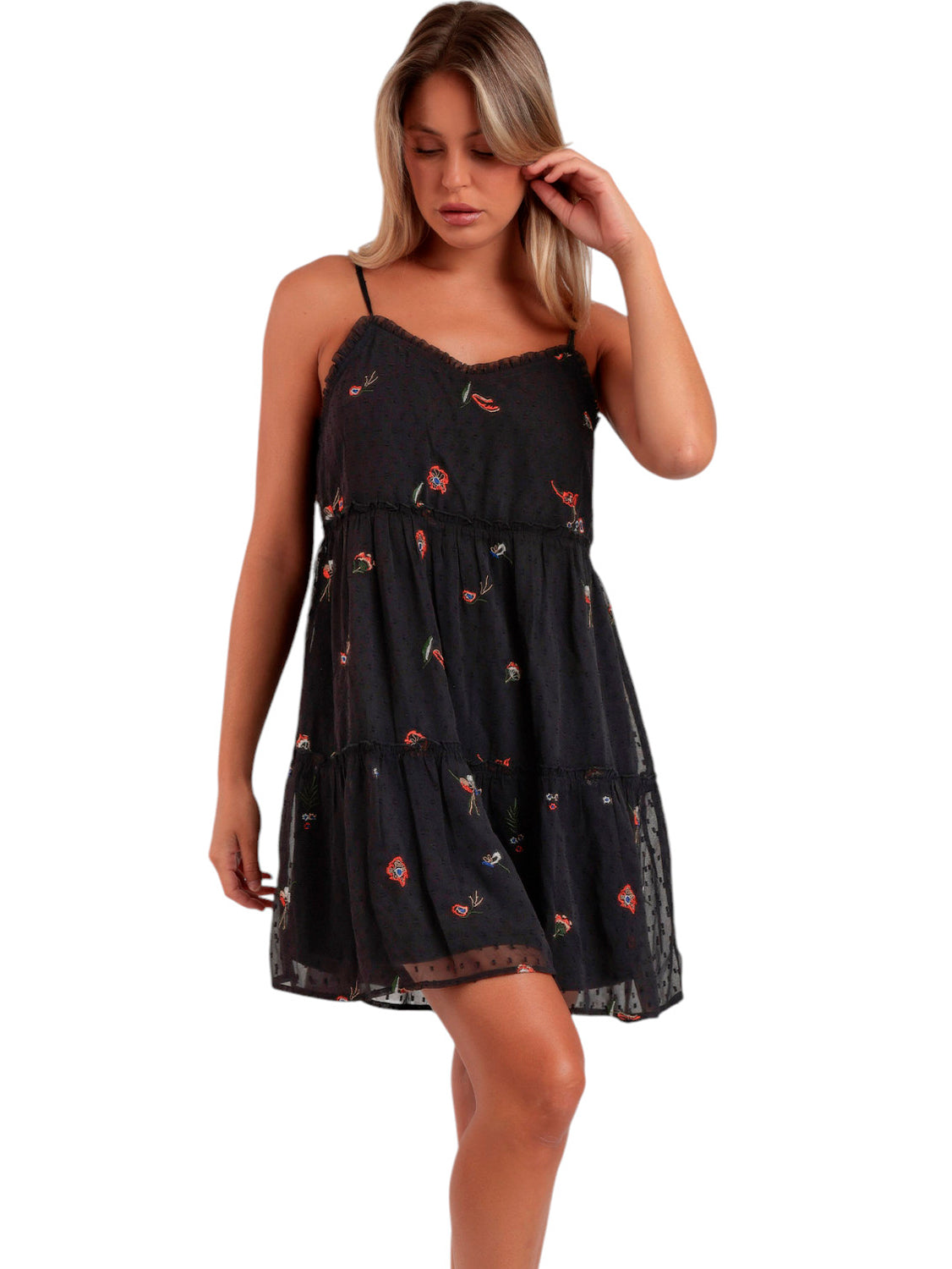 Robe estivale fines bretelles Oriental Flowers Admas