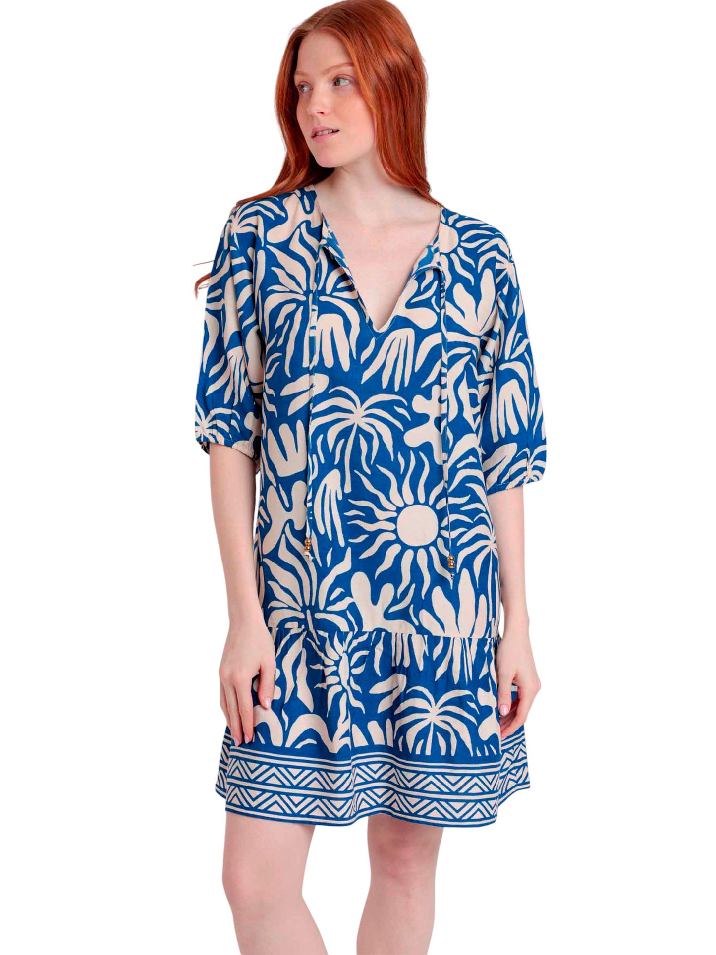 Robe estivale manches trois-quarts Sun Summer Admas