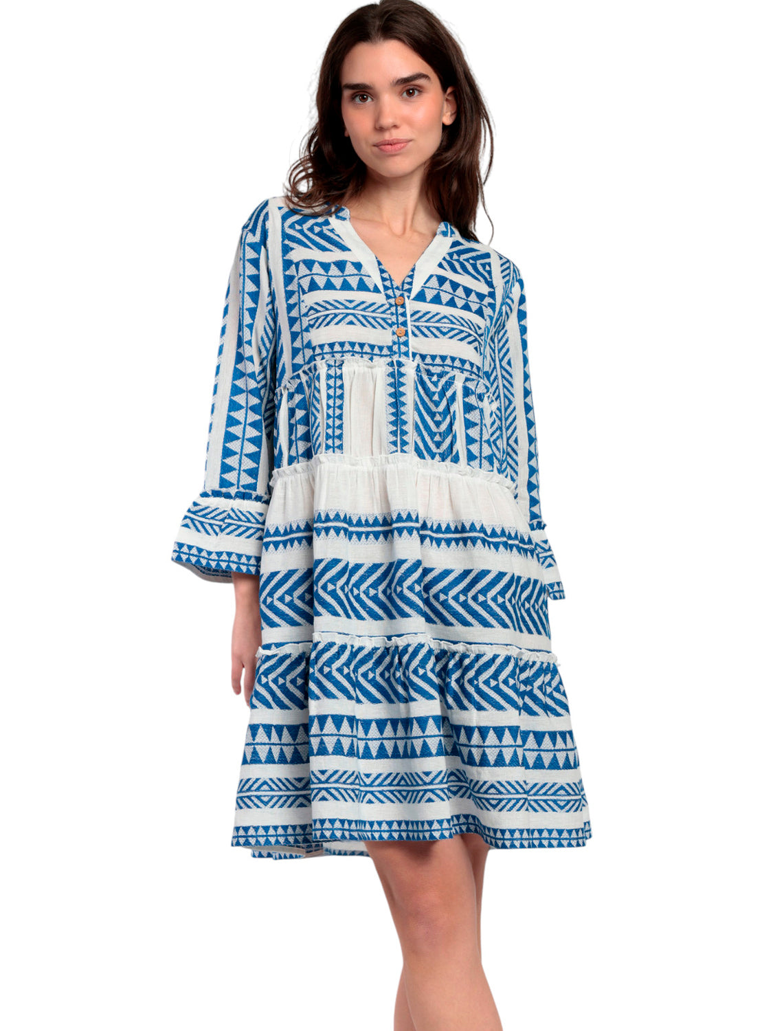 Robe estivale manches trois-quarts Sicilia Admas