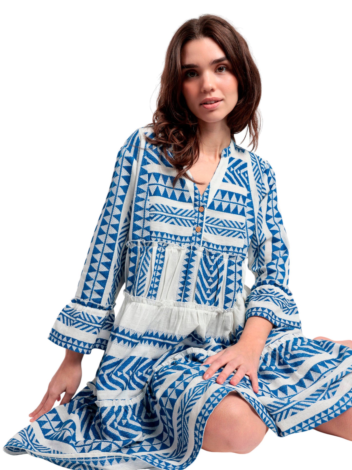 Robe estivale manches trois-quarts Sicilia Admas