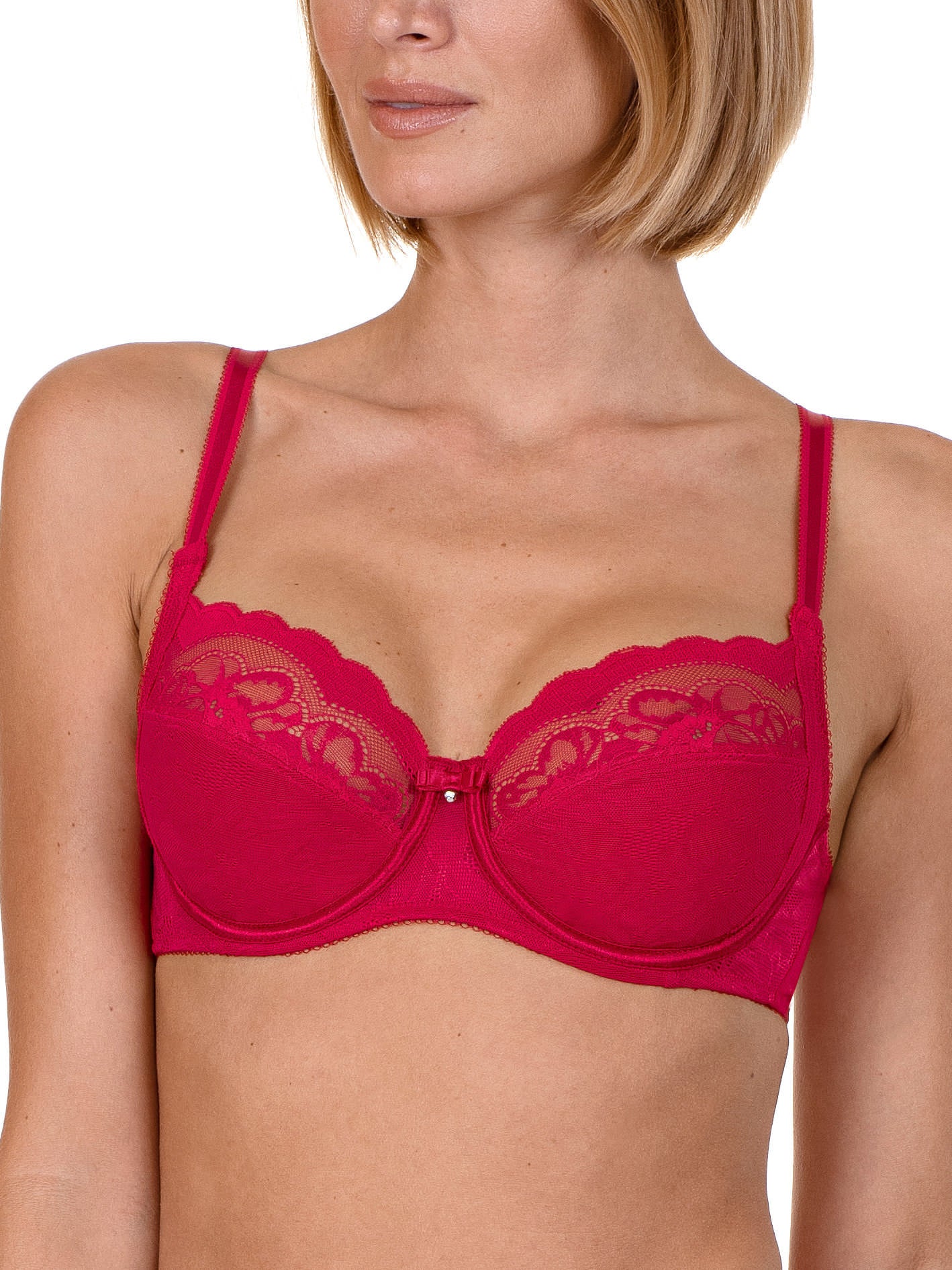 Soutien-gorge armaturé Evelyn Lisca rouge - bonnets F à G