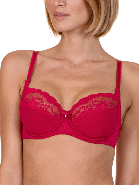 Soutien-gorge armaturé Evelyn Lisca rouge - bonnets F à G