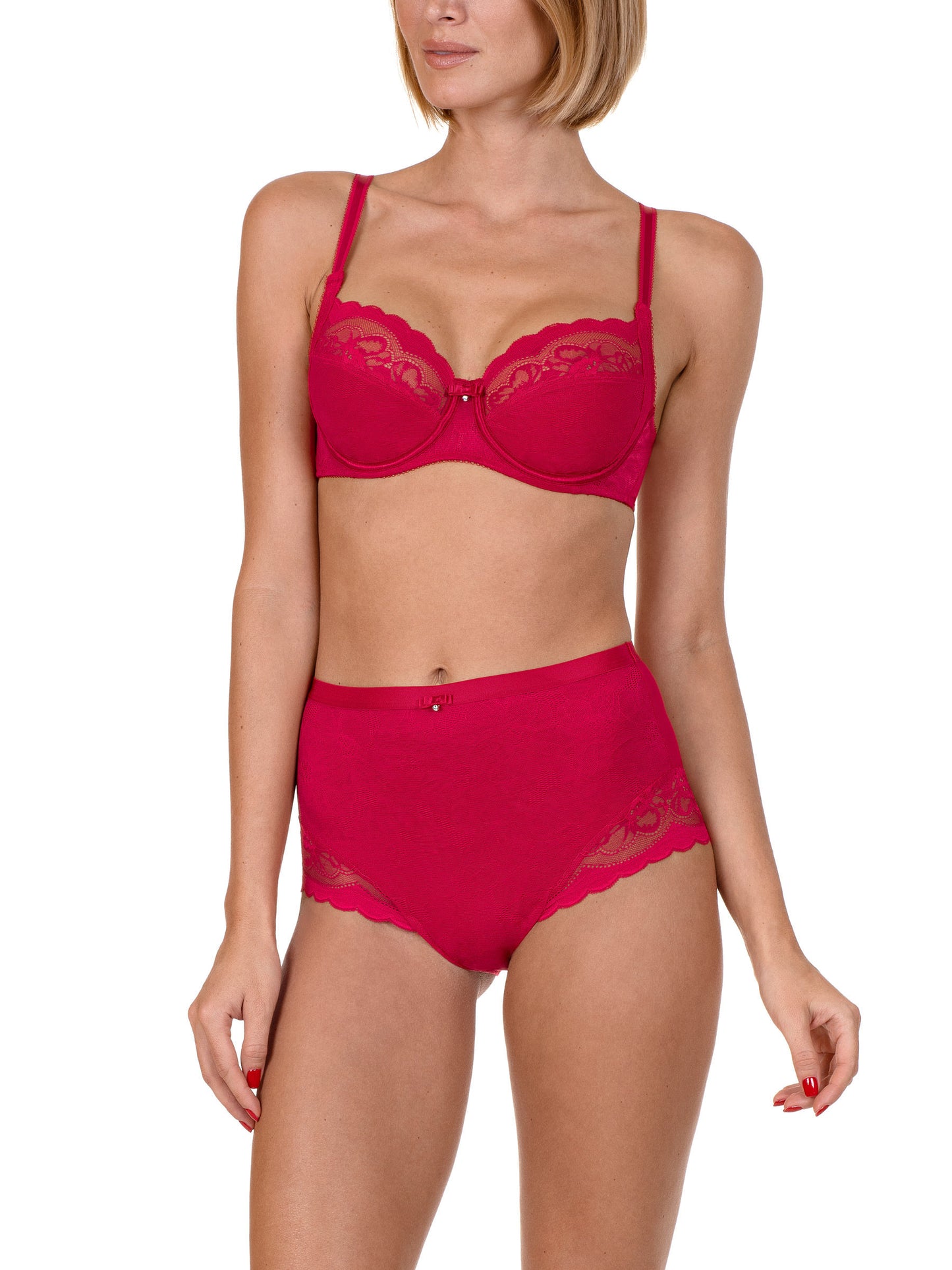 Soutien-gorge armaturé Evelyn Lisca rouge - bonnets F à G