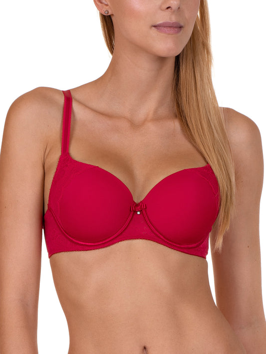 Soutien-gorge préformé Evelyn rouge Lisca - bonnets B à E