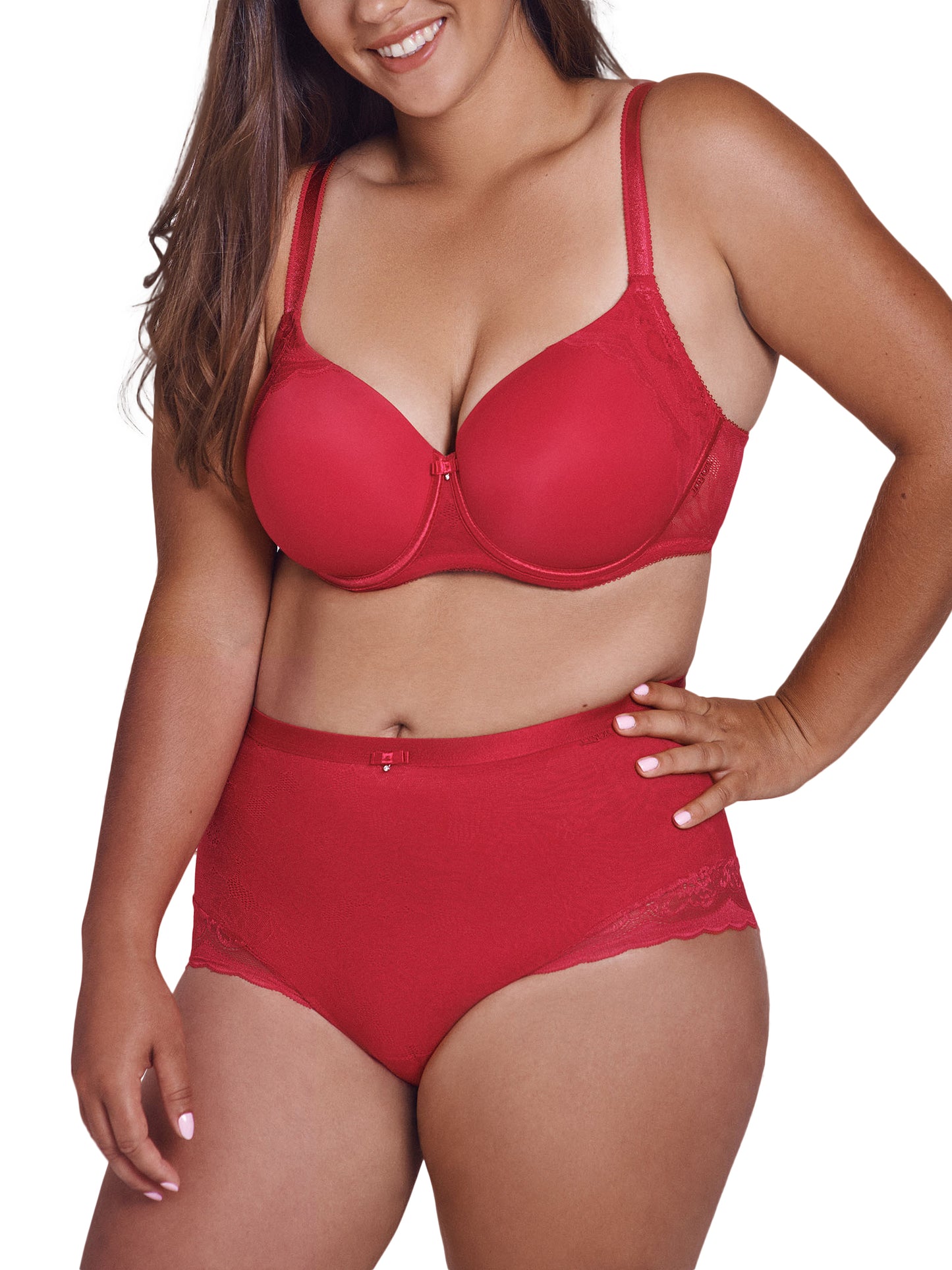 Soutien-gorge préformé Evelyn rouge Lisca - bonnets B à E
