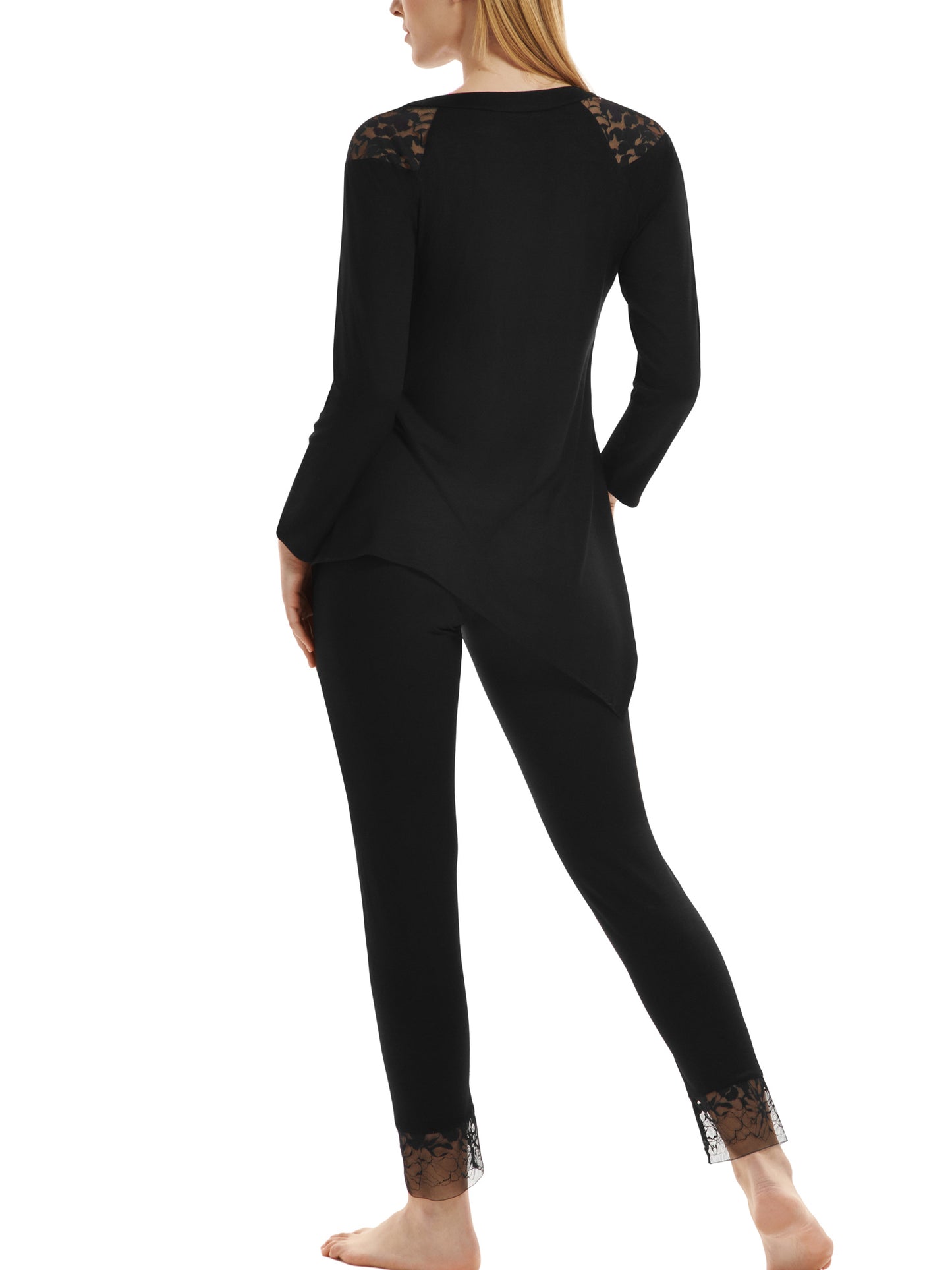 Pyjama tenue d'intérieur pantalon top manches longues Flamenco Lisca