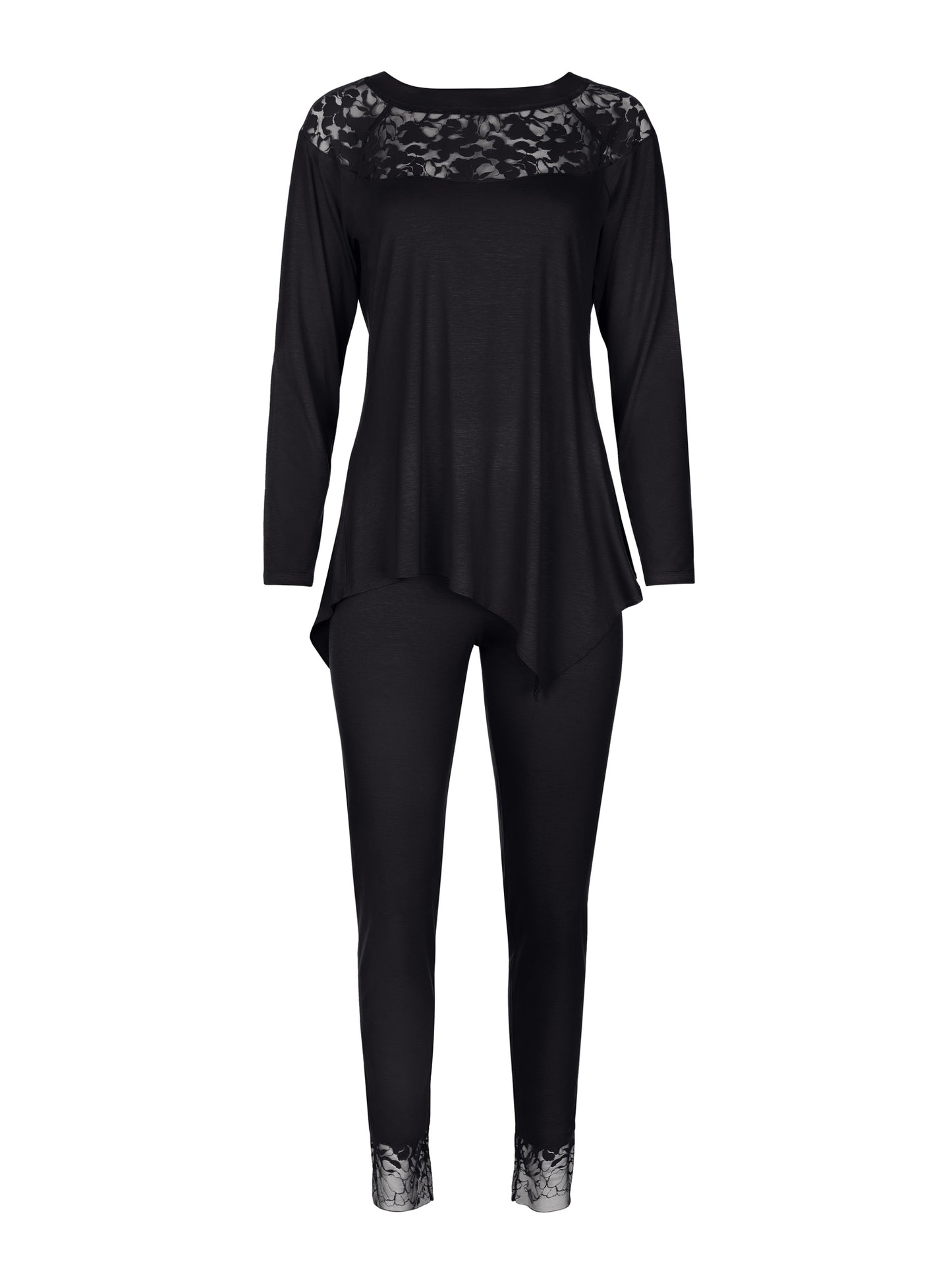 Pyjama tenue d'intérieur pantalon top manches longues Flamenco Lisca