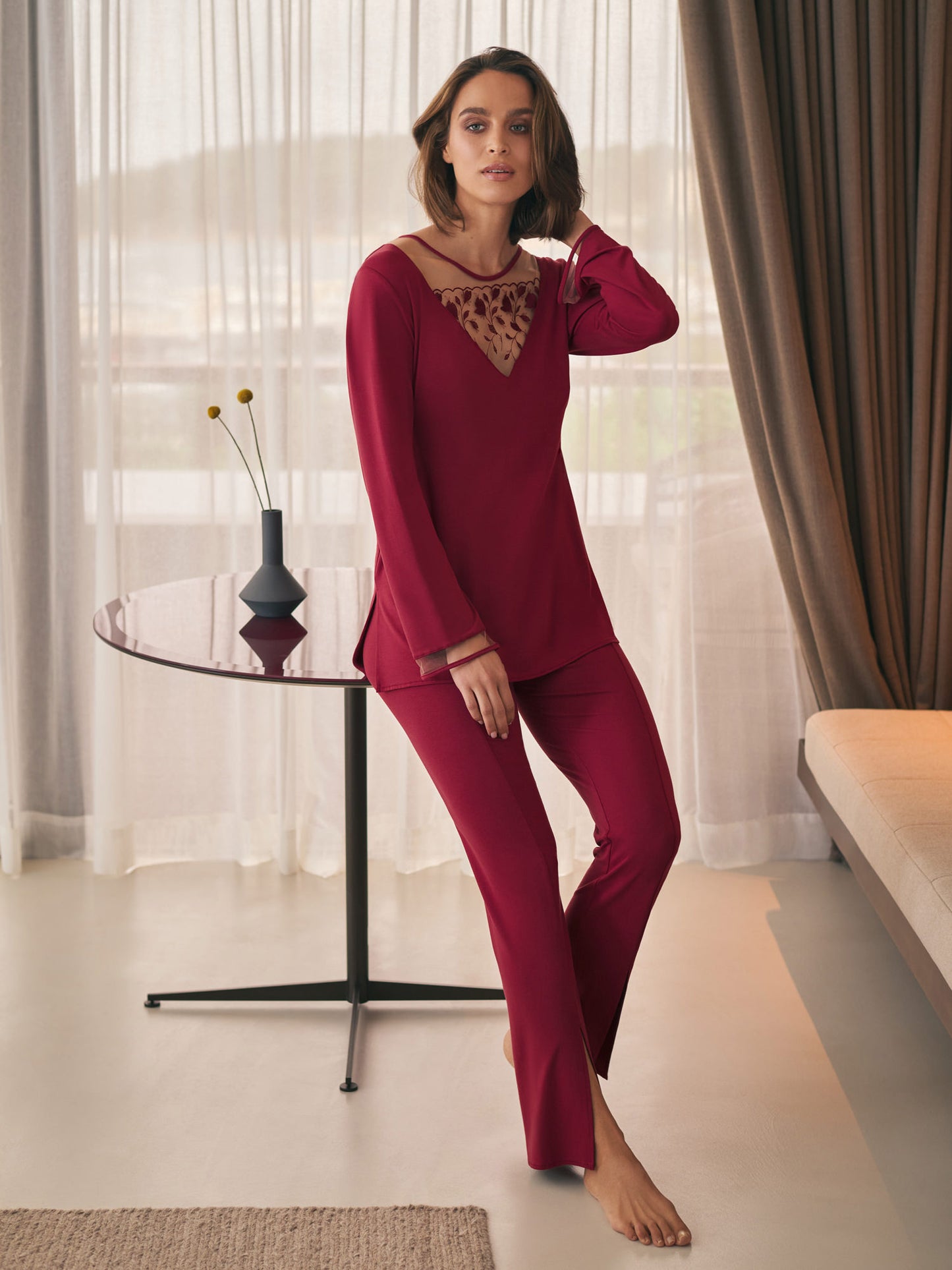 Pyjama pantalon top manches longues Gloriosa Lisca