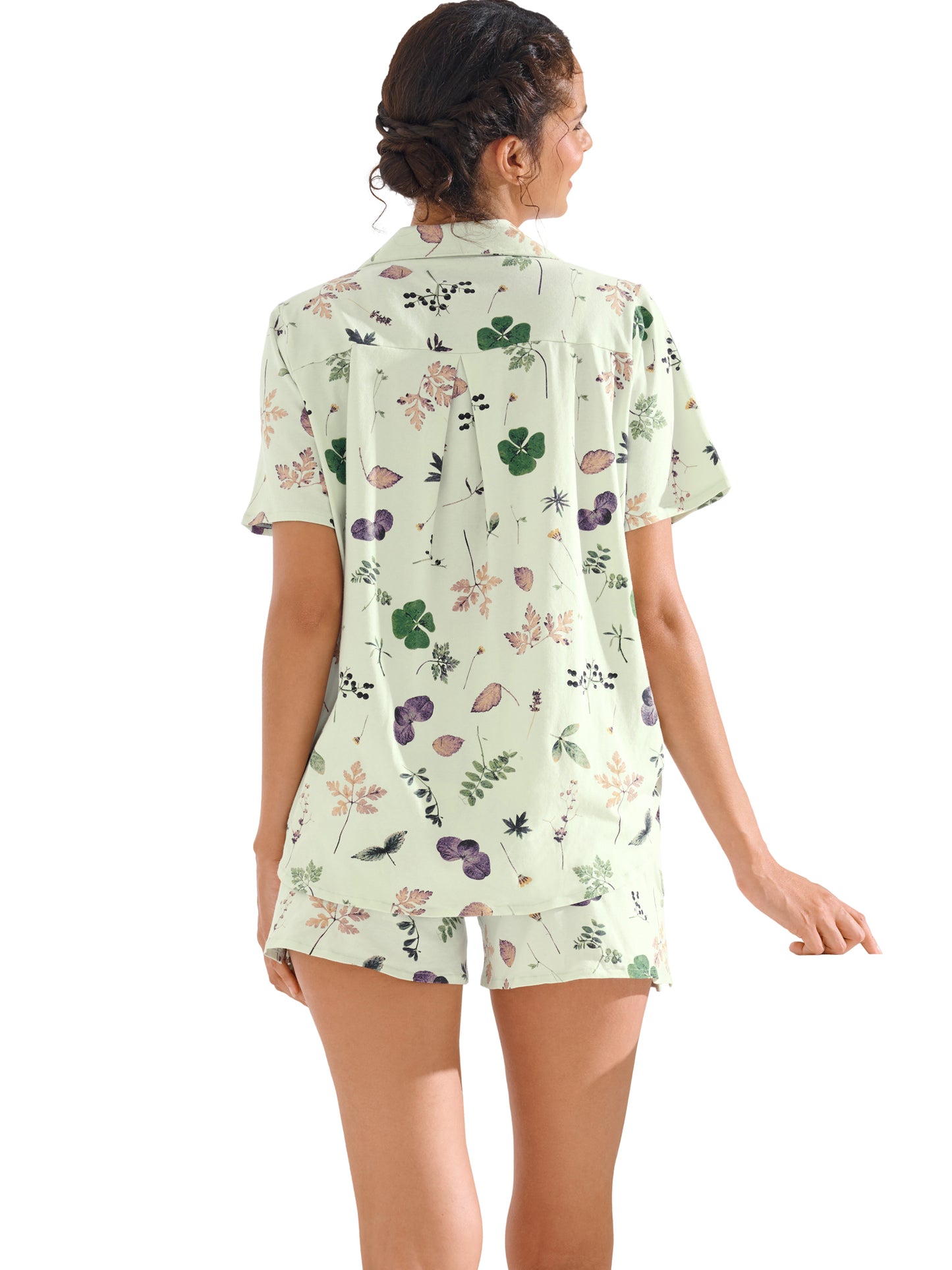 Pyjama short chemise manches courtes POMPEYA Lisca