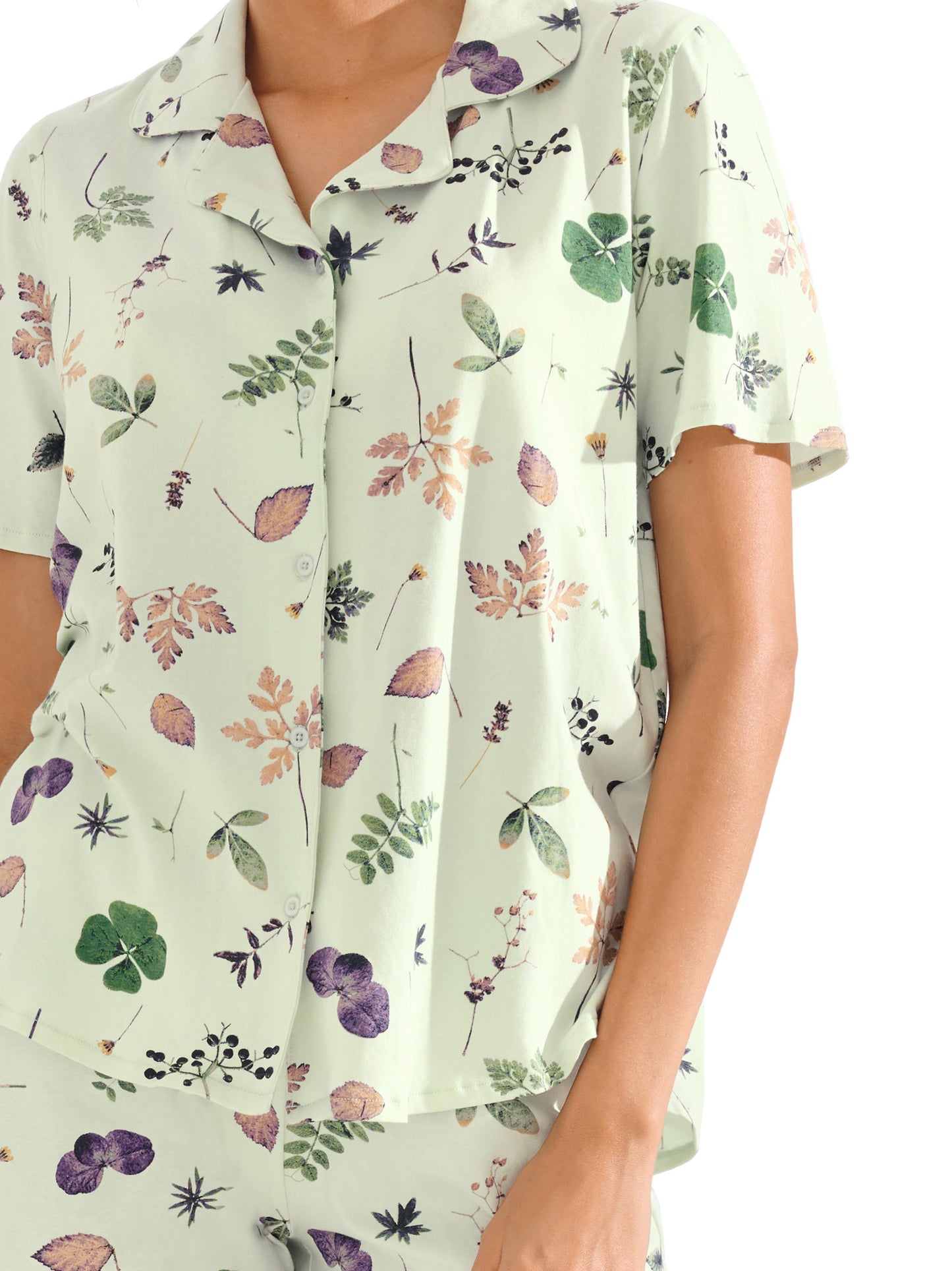 Pyjama short chemise manches courtes POMPEYA Lisca