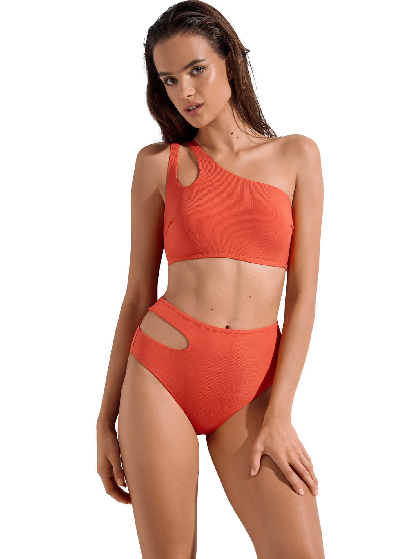 Haut maillot de bain brassière asymétrique sans armatures Normandie Lisca