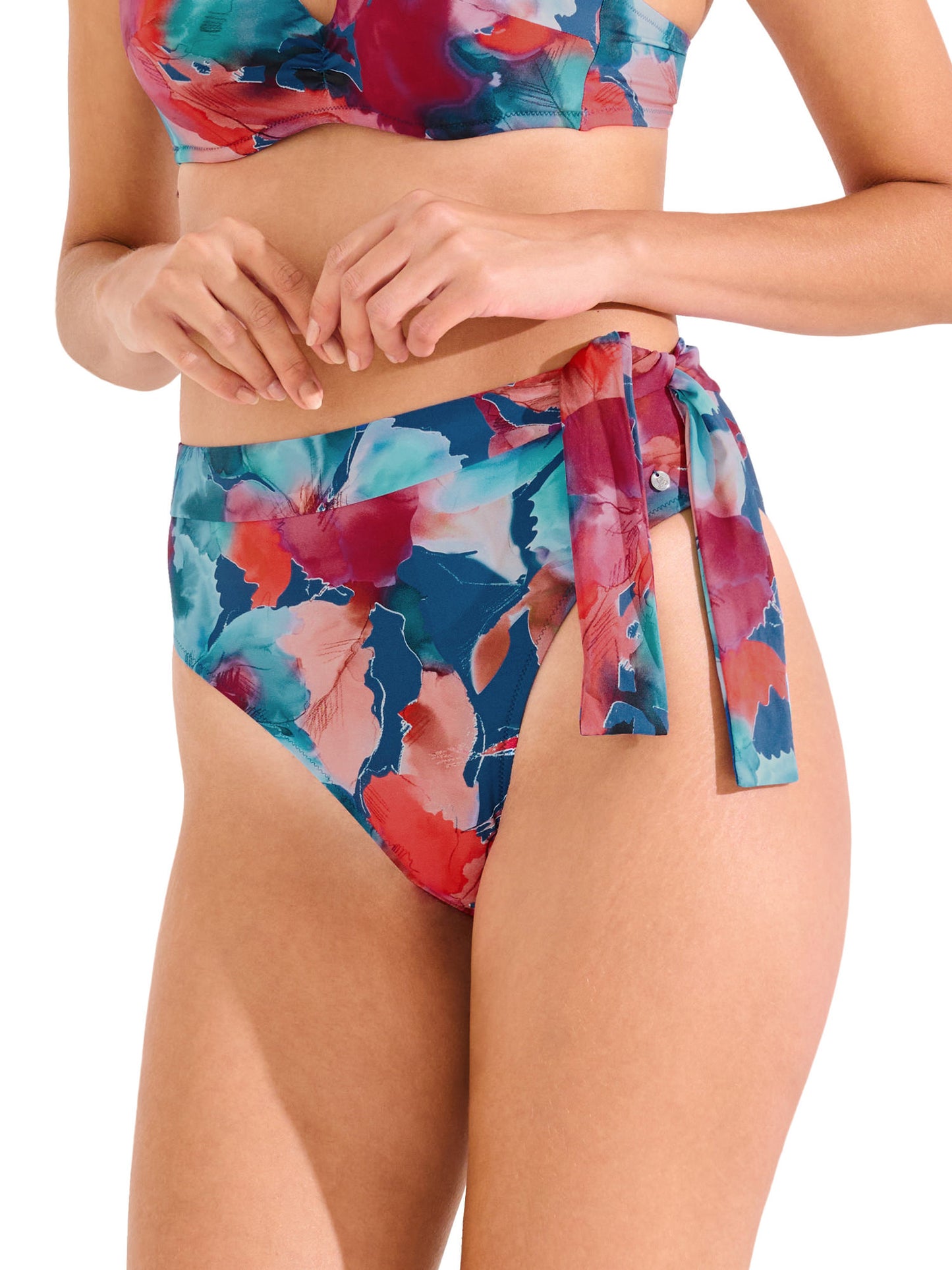 Bas maillot slip de bain échancré taille haute ROMA Lisca
