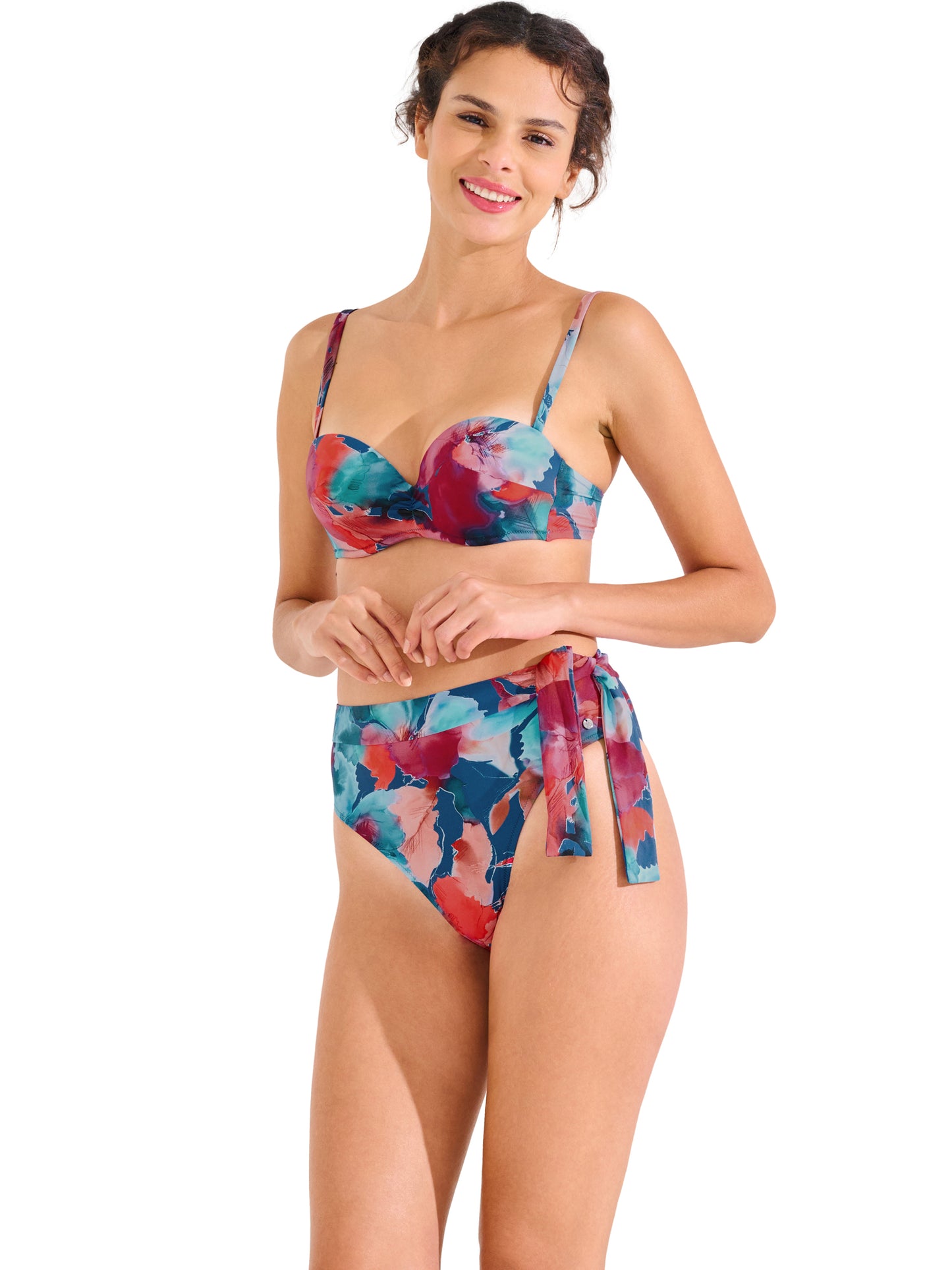 Bas maillot slip de bain échancré taille haute ROMA Lisca