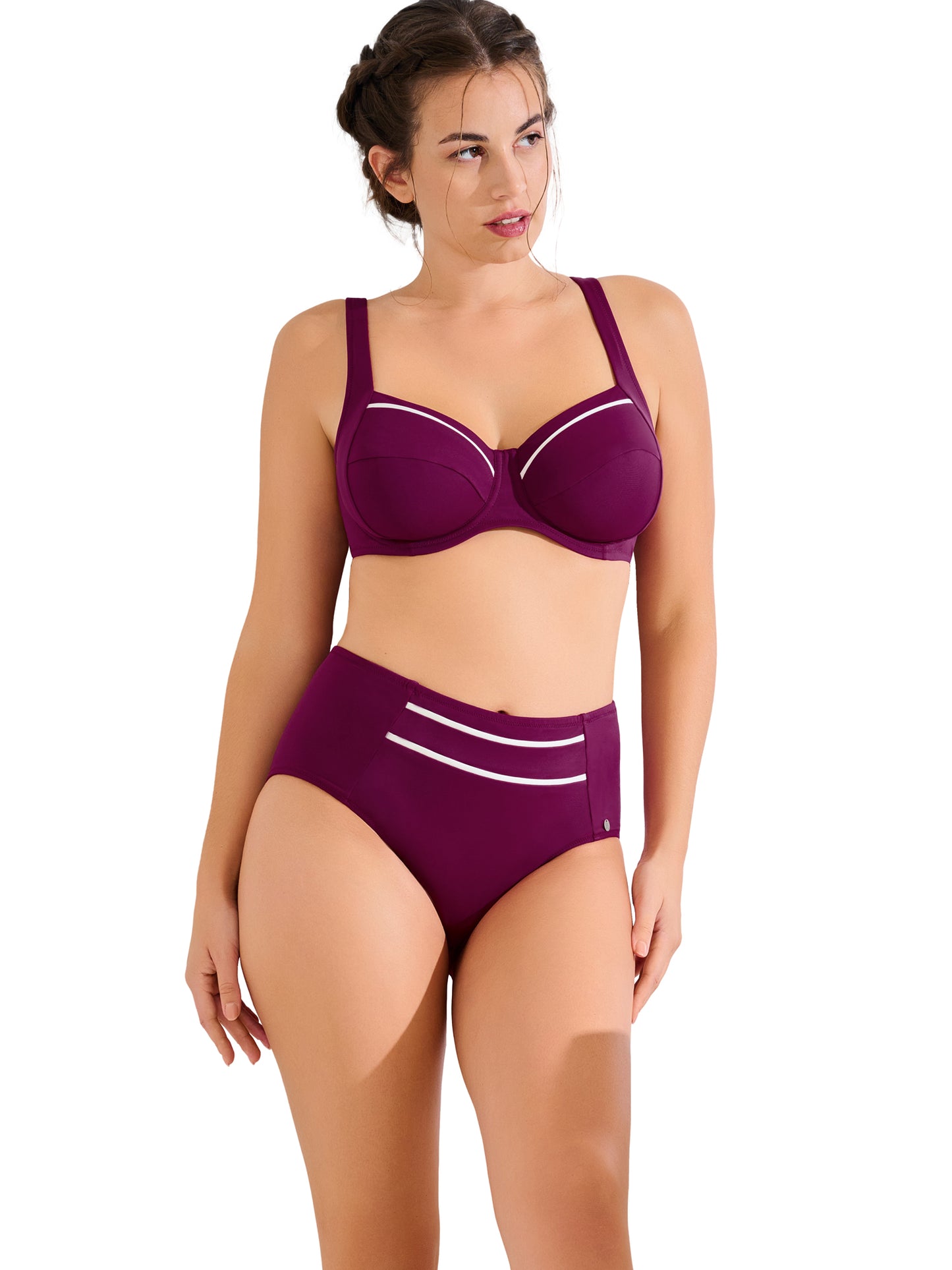 Bas maillot slip de bain taille haute amincissant UVITA Lisca