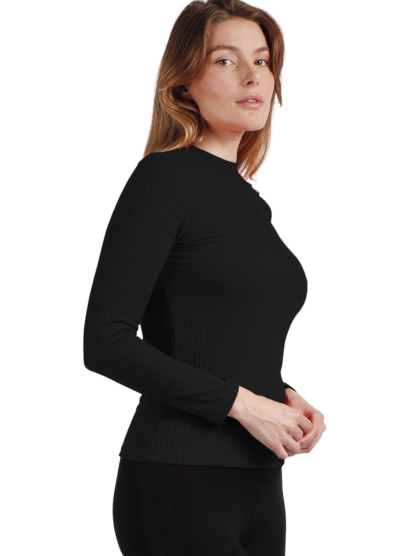 Top manches longues col montant Perkins Admas