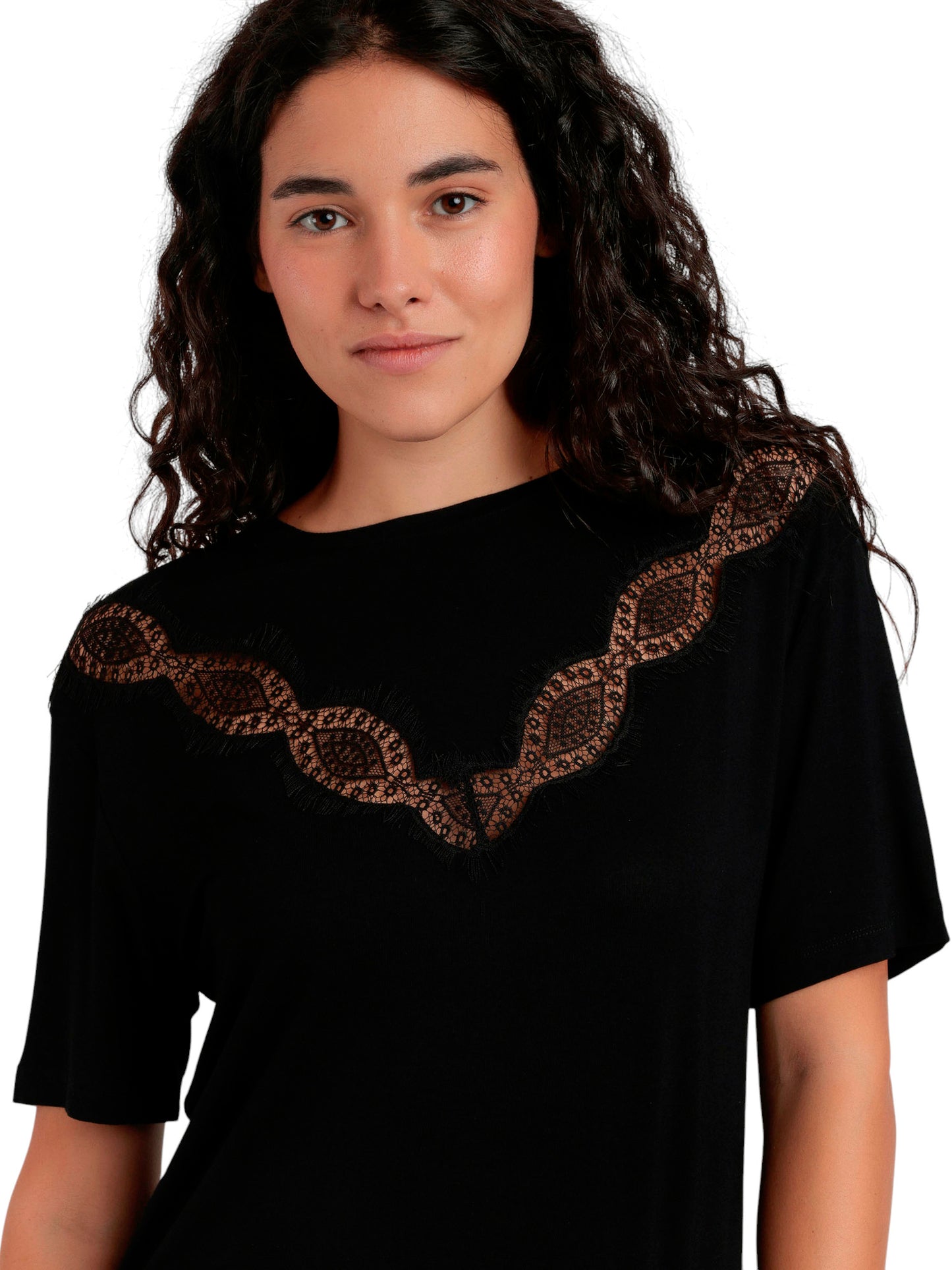 T-shirt à manches courtes CHEST LACE Admas