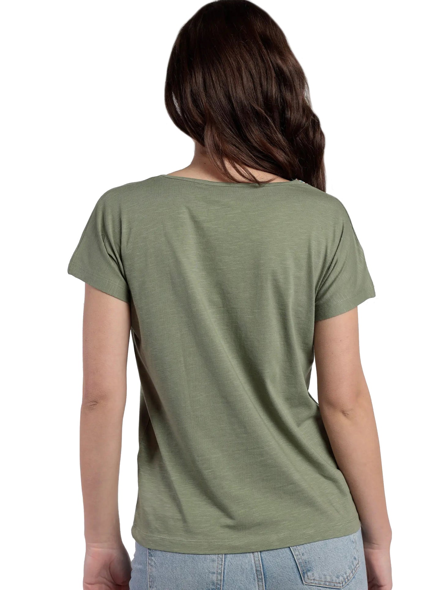 T-shirt manches courtes col V Mexico Admas