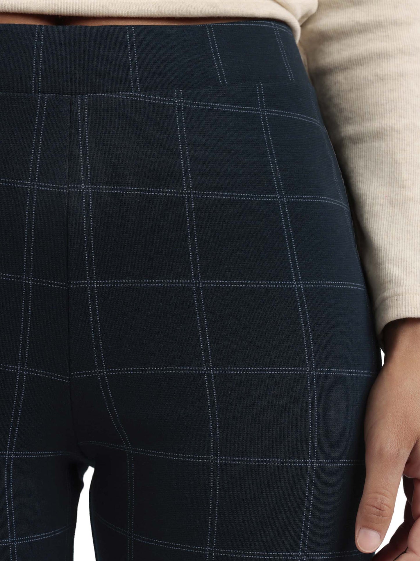 Pantalon stretch Navy Checks Admas