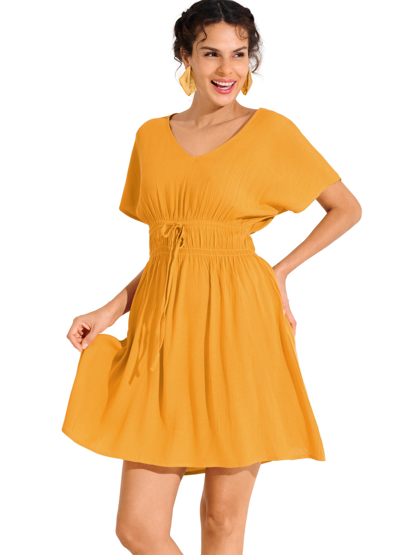 Robe de plage manches courtes KARPATHOS Lisca Cheek