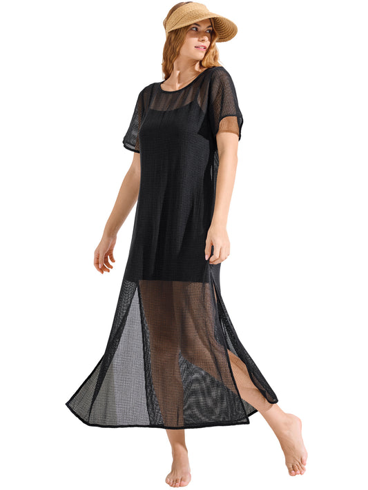 Robe longue de plage manches courtes MALAGA Lisca