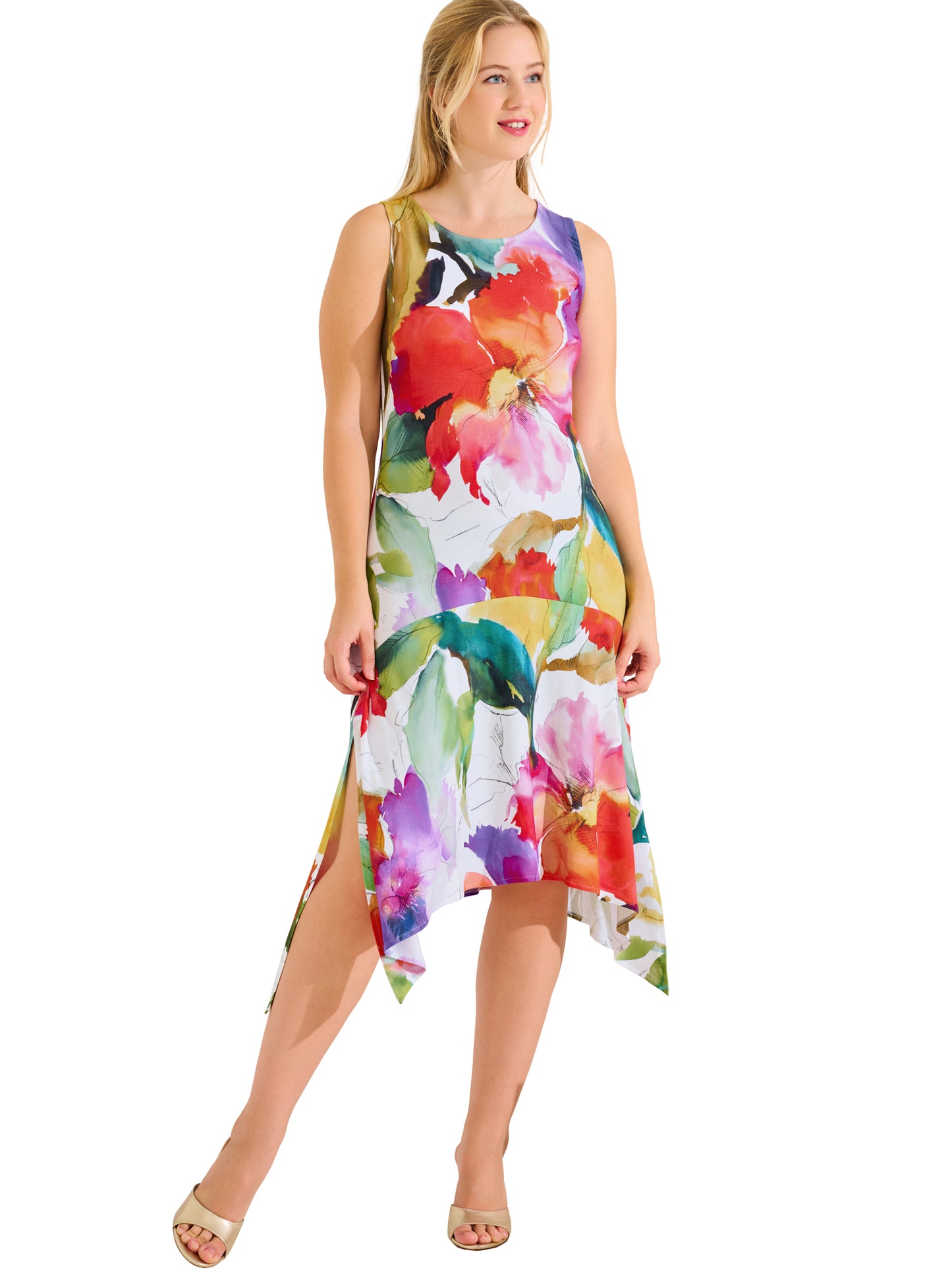 Robe estivale mi-longue sans manches ROMA Lisca