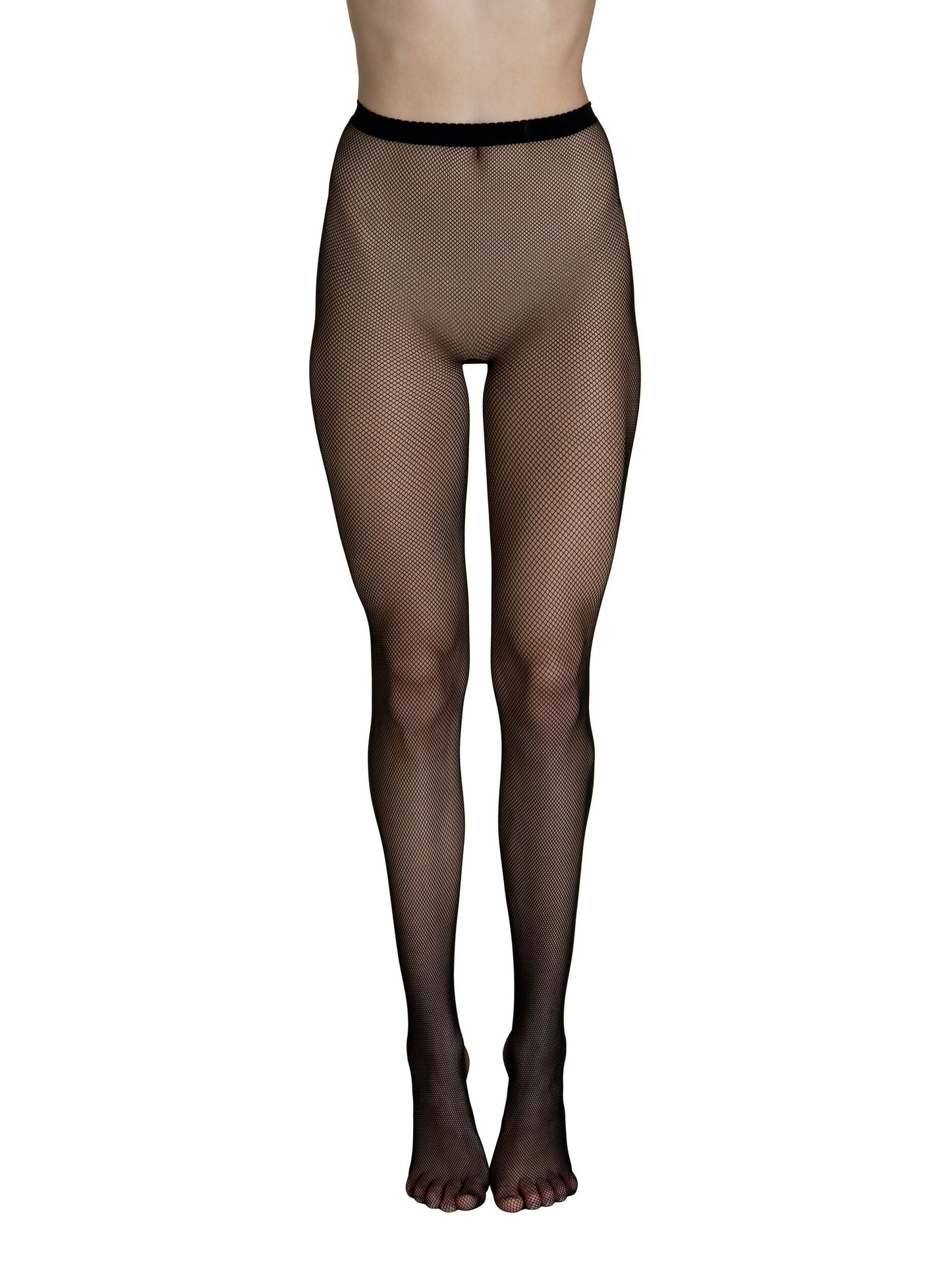 Collants en résille sans coutures Fashion Net noir Lisca